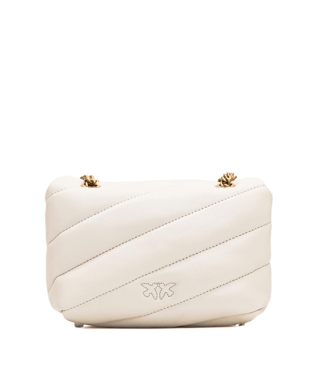 PINKO Белая кожаная сумка через плечо, фото 3