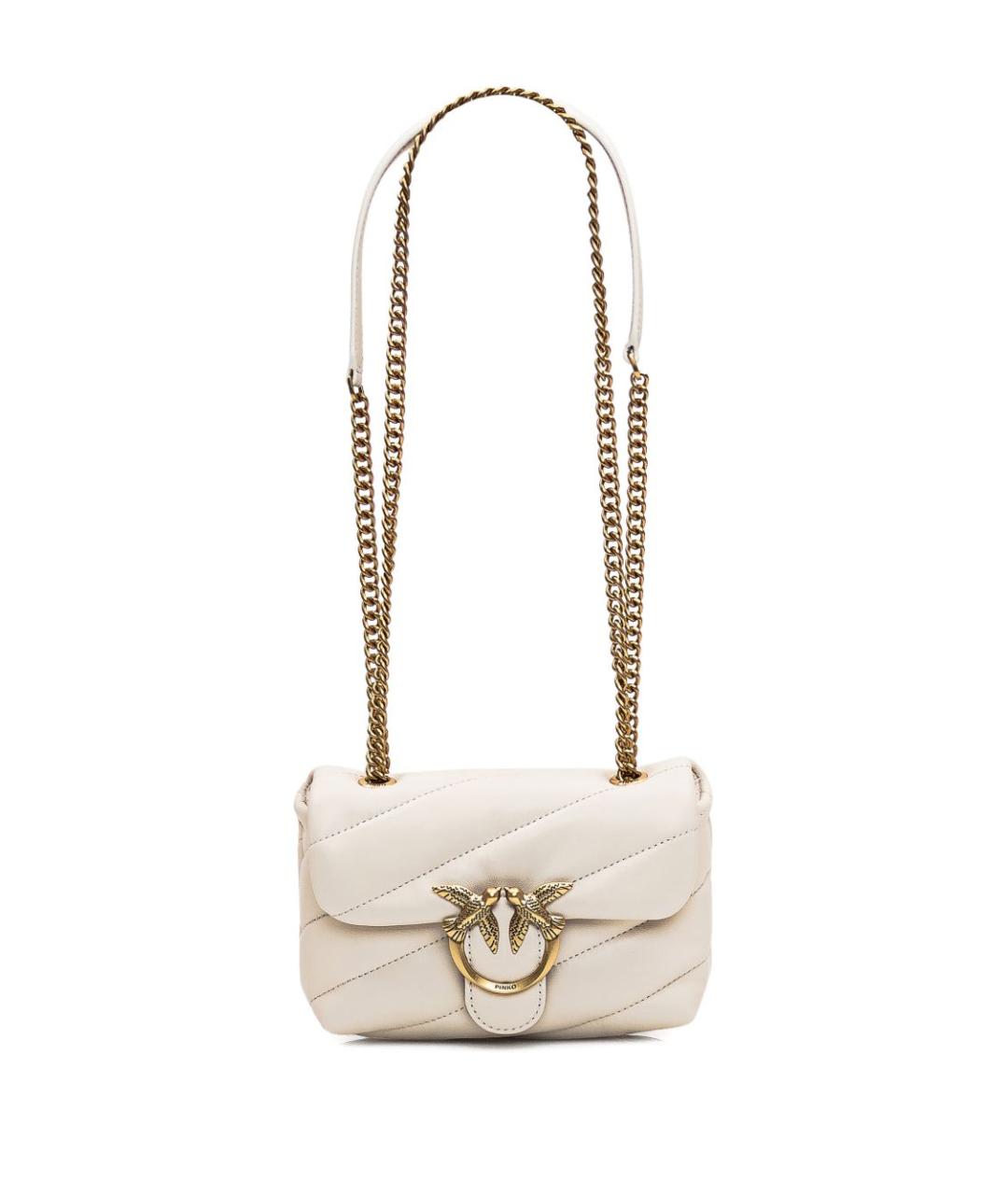 PINKO Белая кожаная сумка через плечо, фото 2