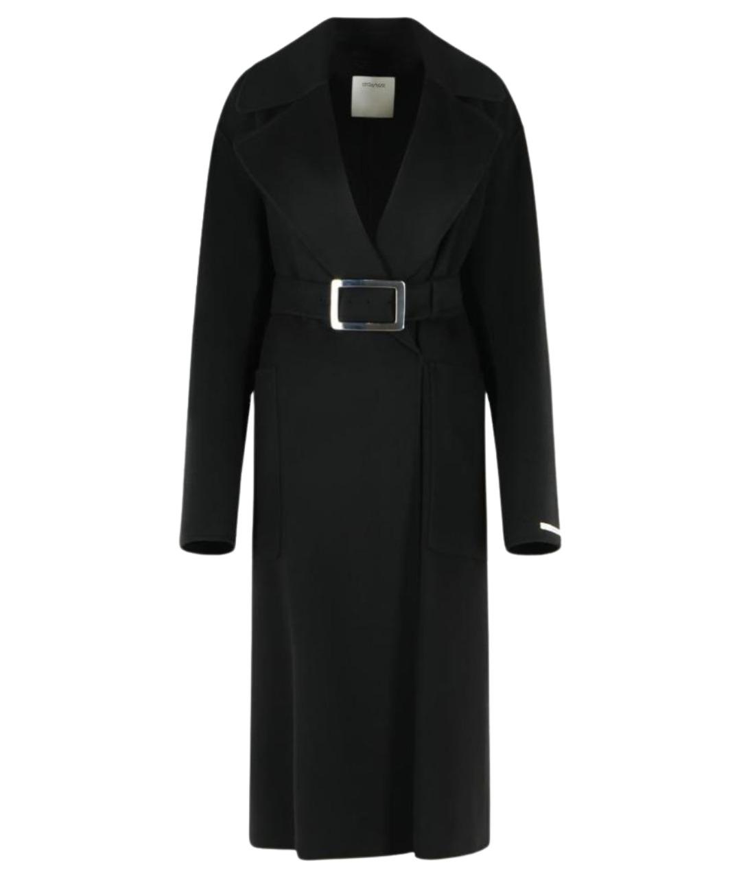 SPORTMAX Черное шерстяное пальто, фото 1