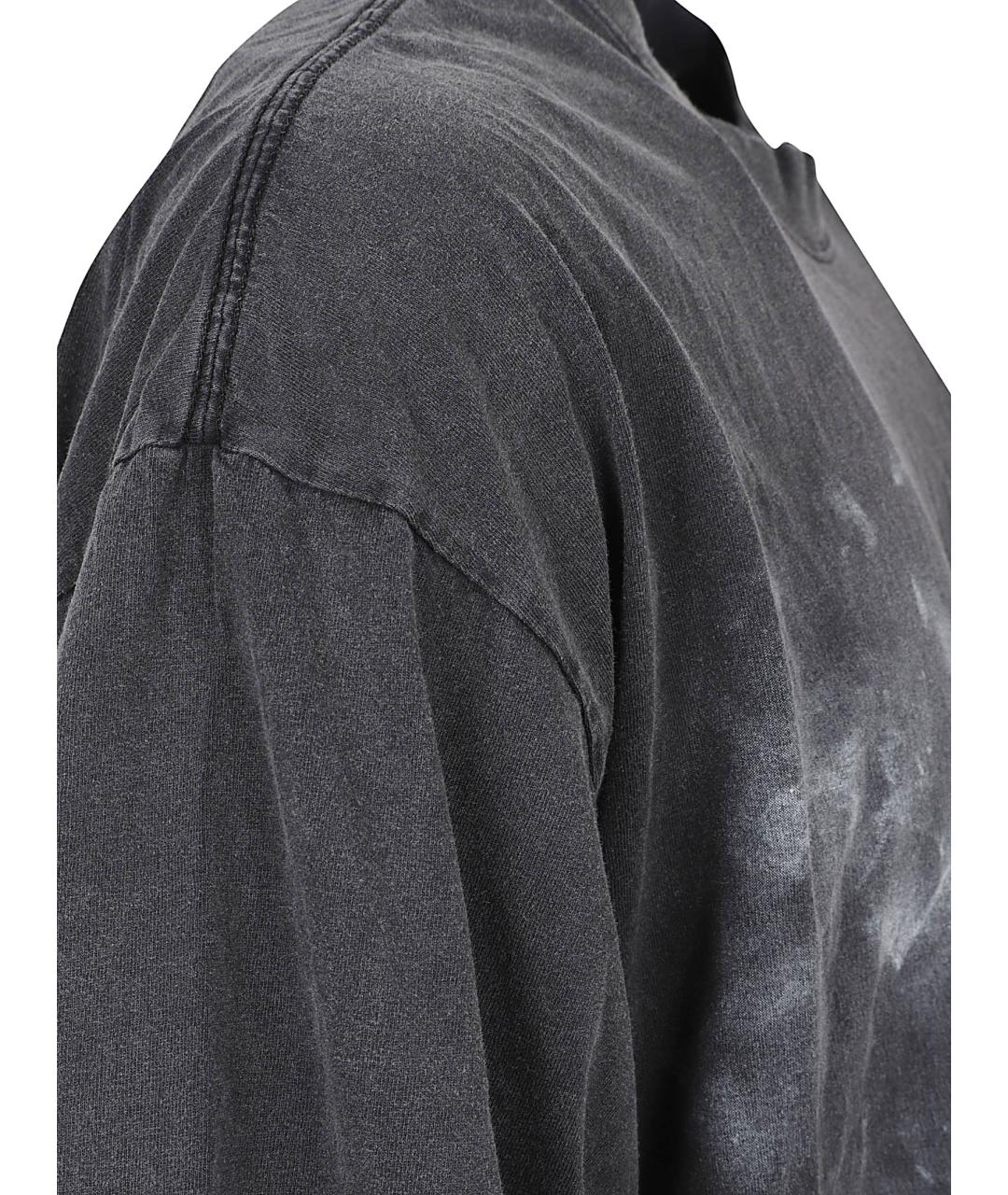 BALENCIAGA Серая хлопковая футболка, фото 2