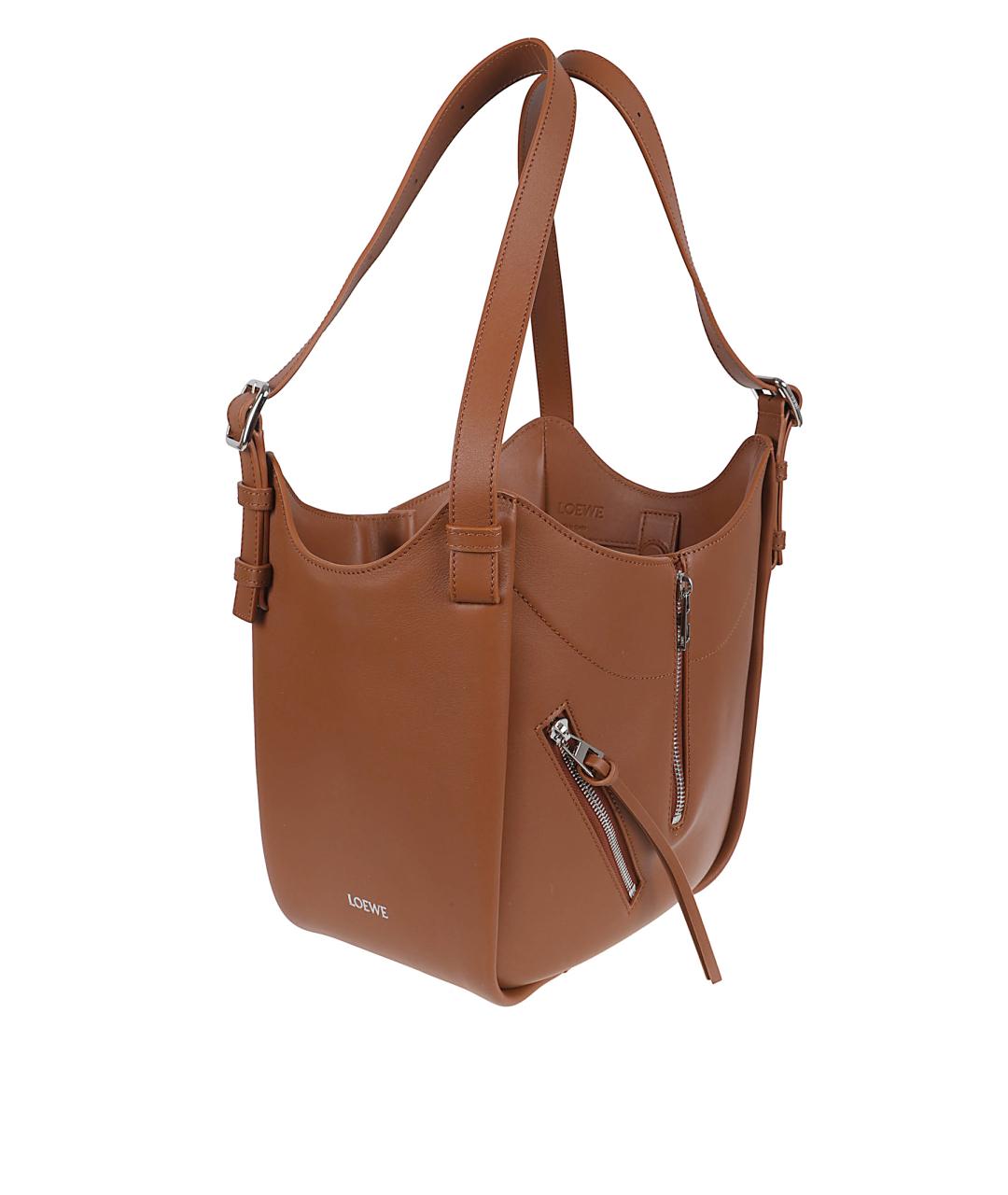 LOEWE Коричневая кожаная сумка тоут, фото 3