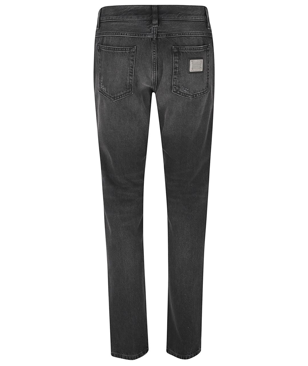 DOLCE&GABBANA Серые хлопковые джинсы скинни, фото 3