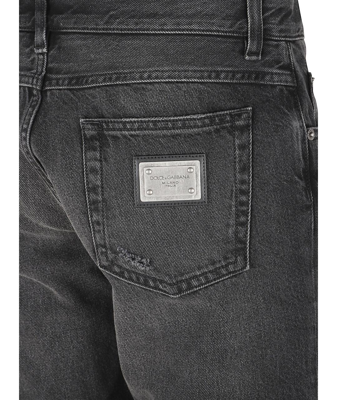 DOLCE&GABBANA Серые хлопковые джинсы скинни, фото 2