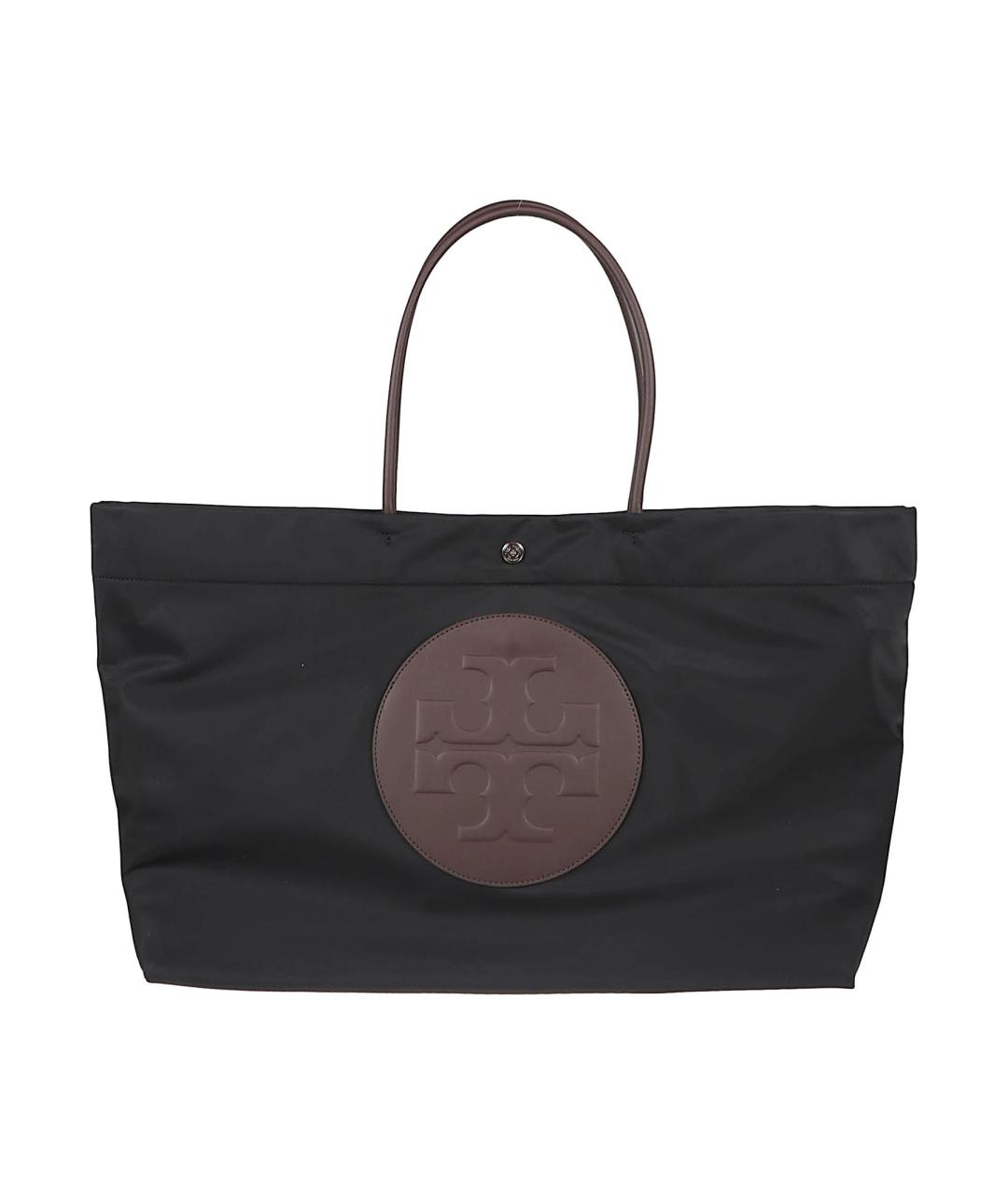 TORY BURCH Черная тканевая сумка тоут, фото 1