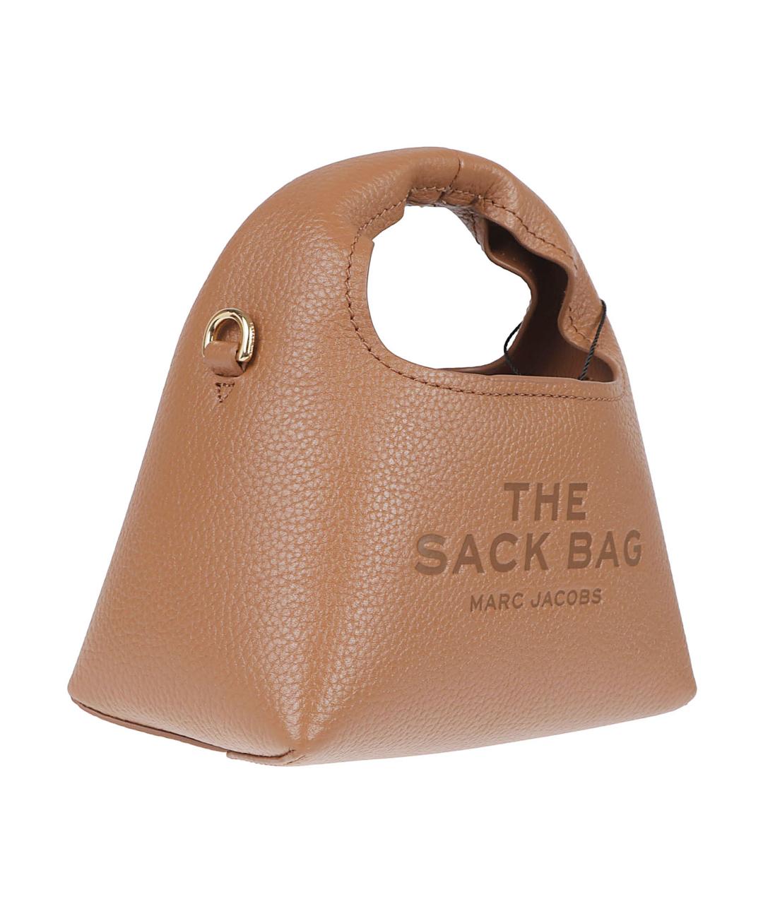 MARC JACOBS Коричневая кожаная сумка с короткими ручками, фото 3