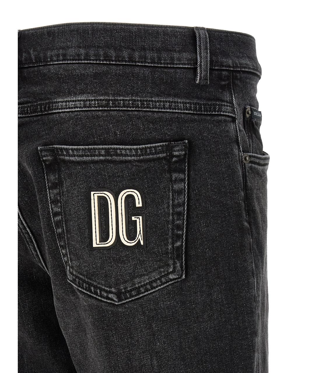 DOLCE&GABBANA Черные хлопковые джинсы скинни, фото 4