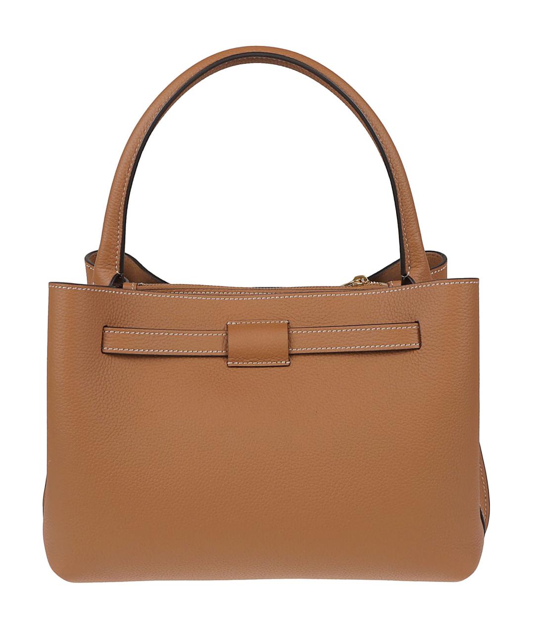 TOD'S Бежевая кожаная сумка тоут, фото 2