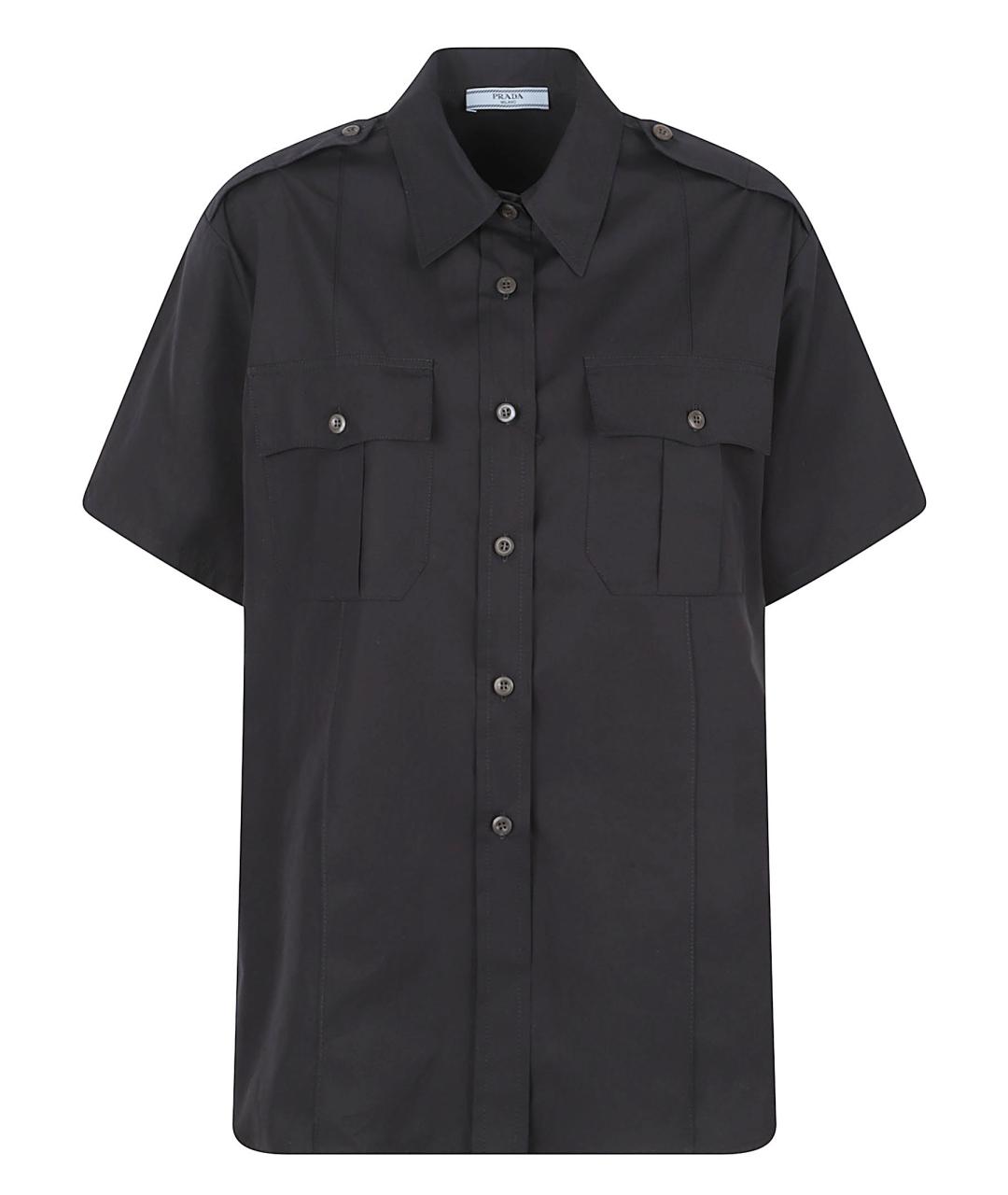 PRADA Черная хлопковая рубашка, фото 1