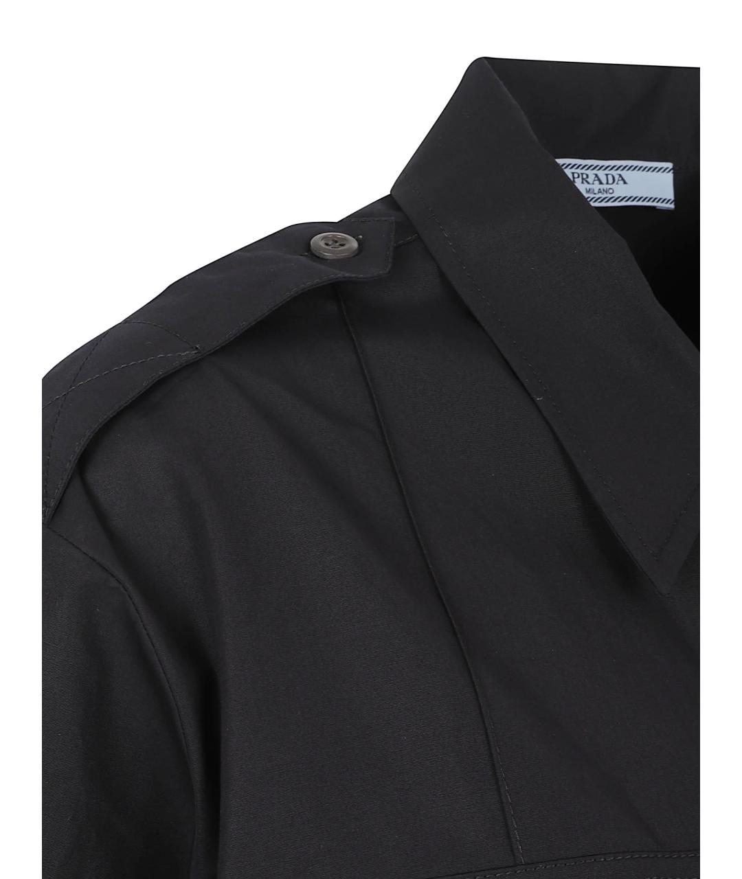 PRADA Черная хлопковая рубашка, фото 2