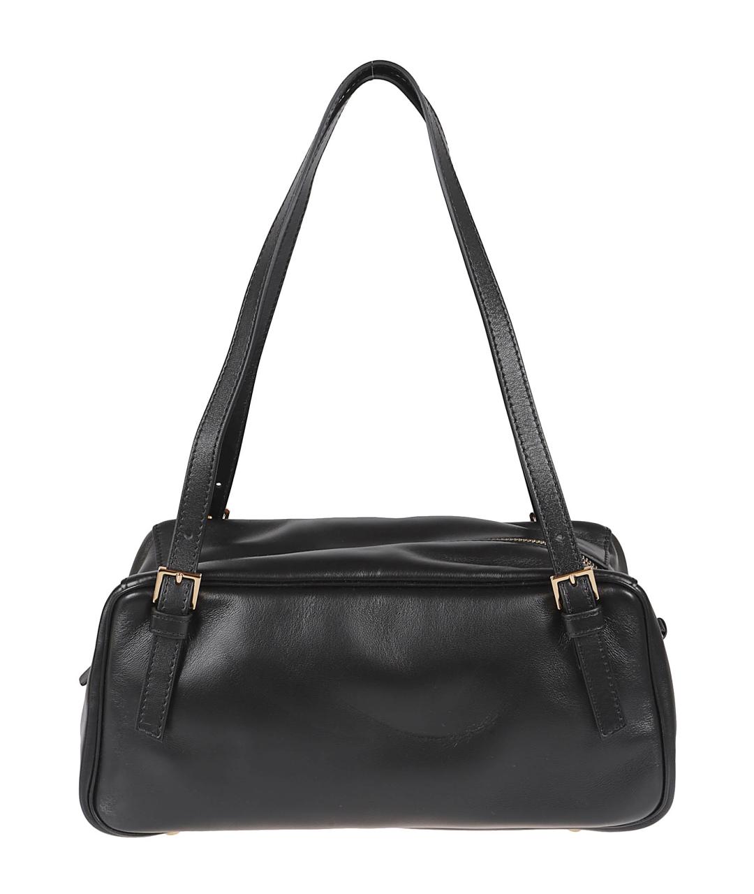 VERSACE Черная кожаная сумка тоут, фото 2