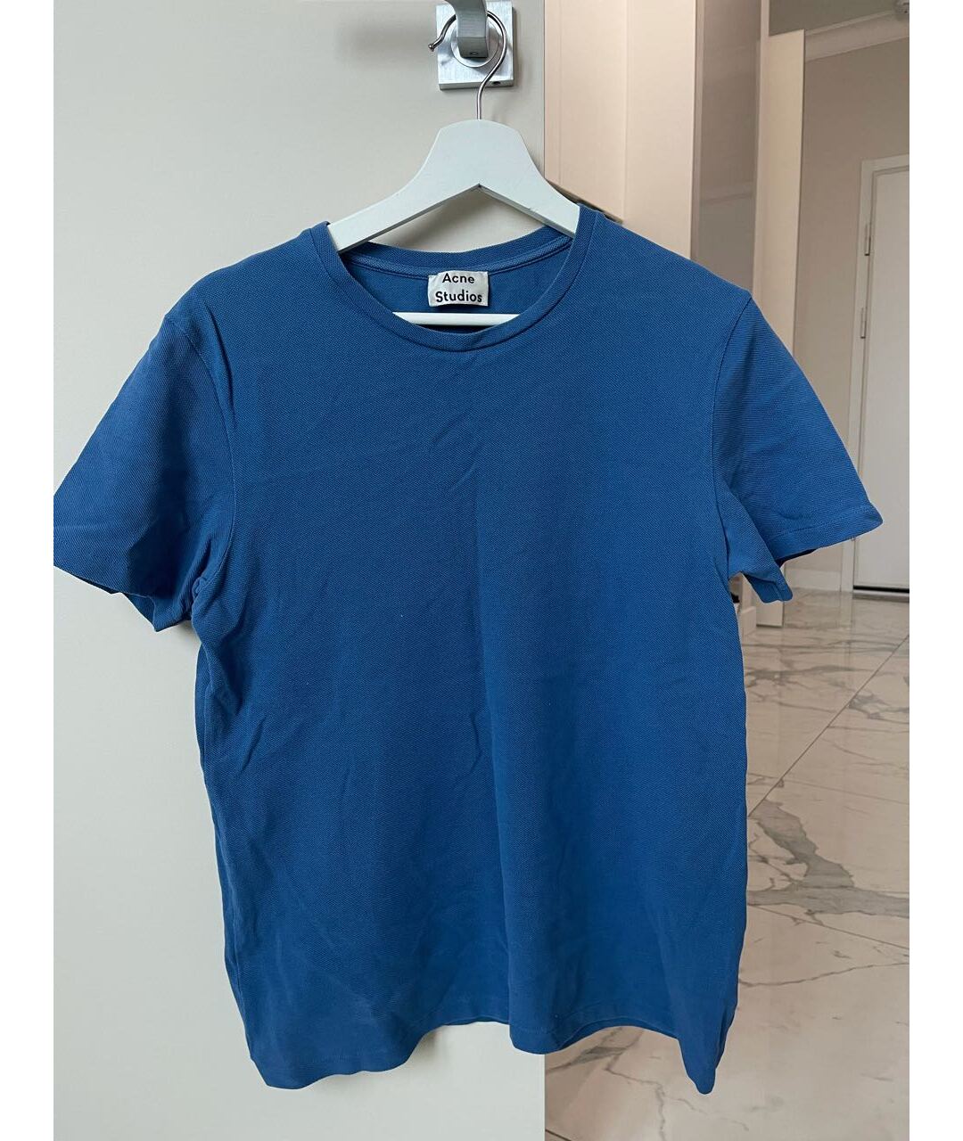 ACNE STUDIOS Синяя хлопковая футболка, фото 4