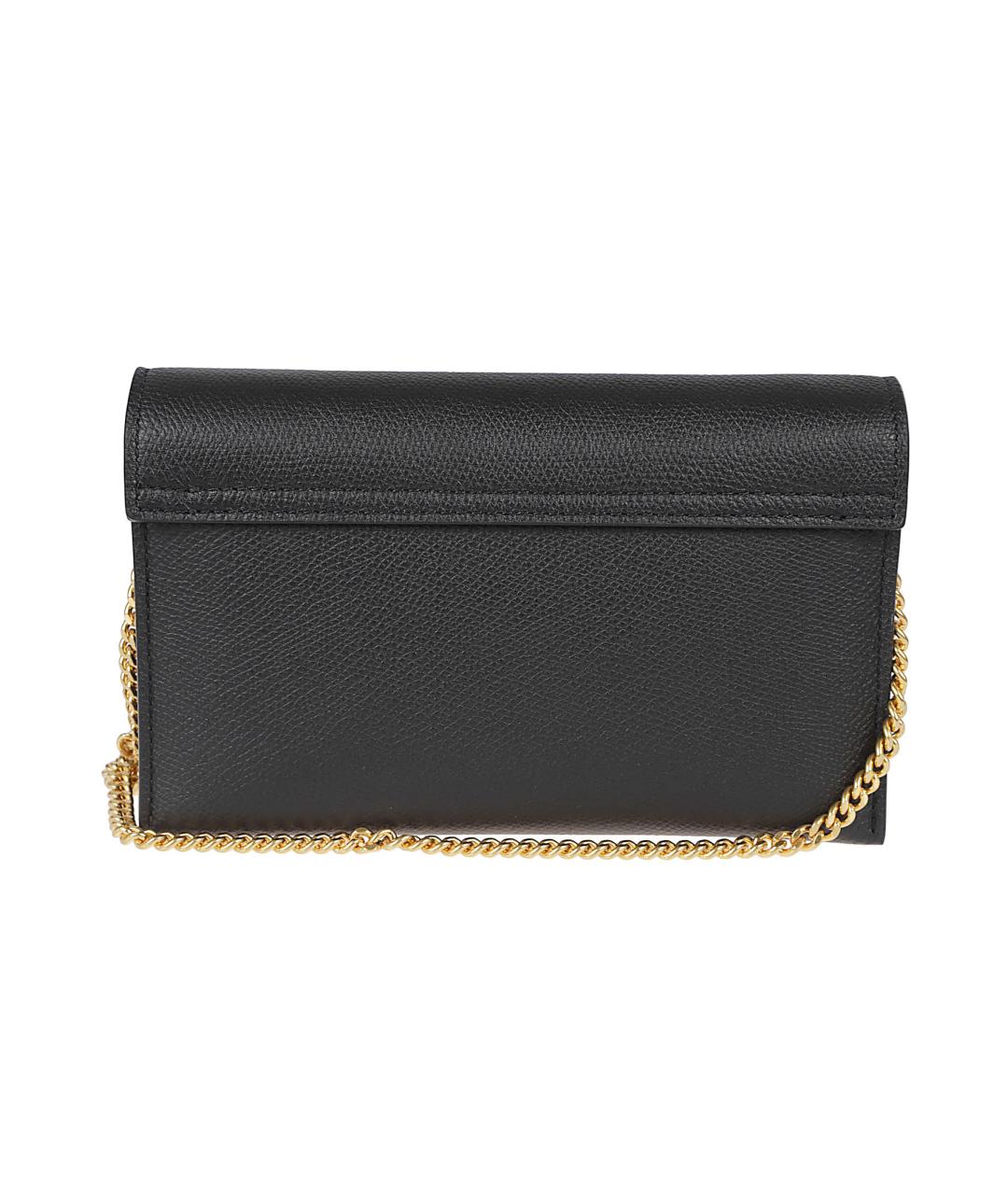 VALENTINO Черная кожаная сумка через плечо, фото 2