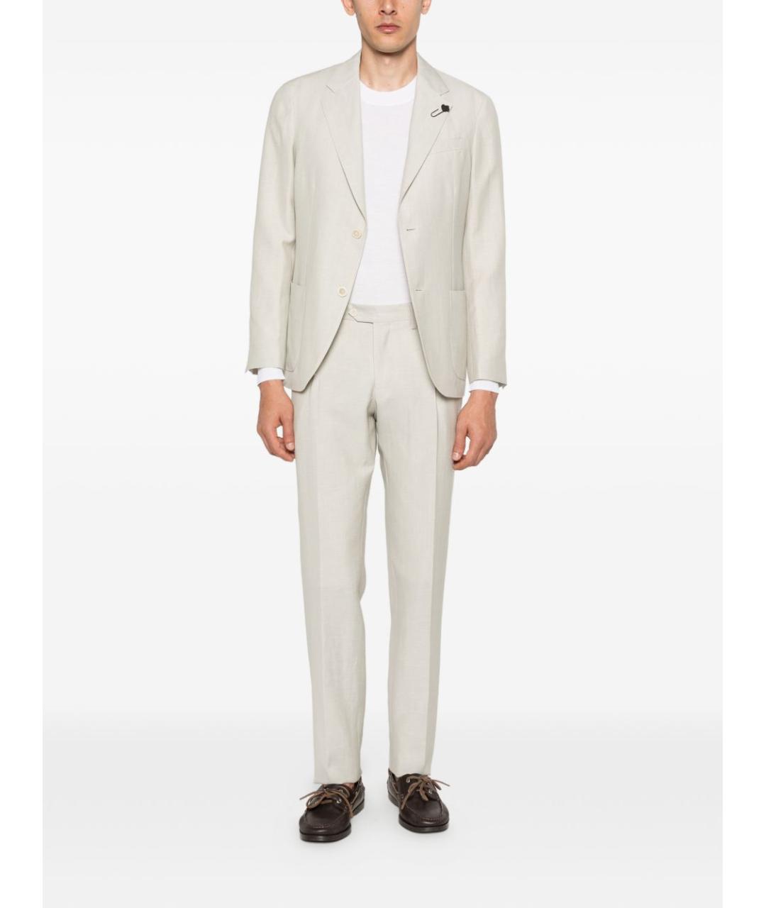 LARDINI Бежевый классический костюм, фото 3