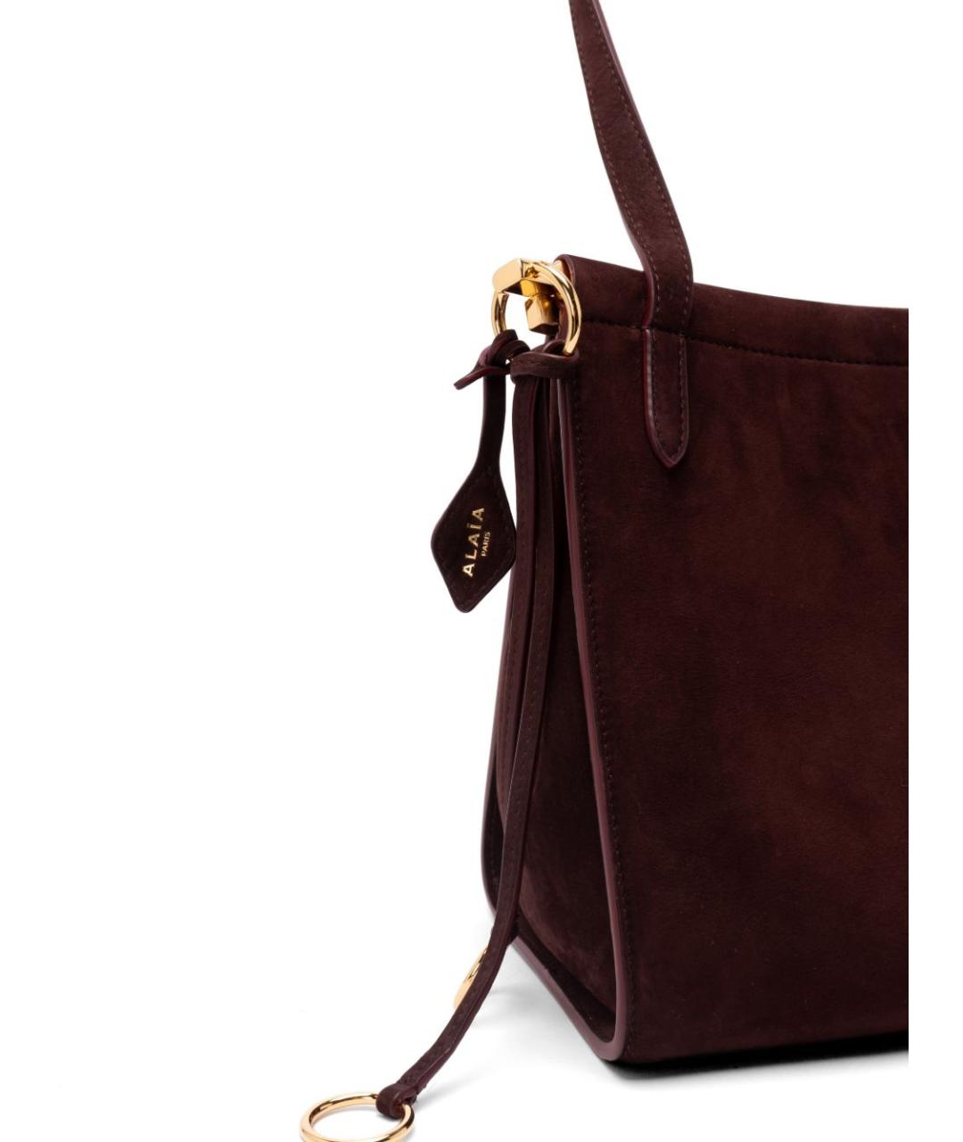 ALAIA Бордовая кожаная сумка через плечо, фото 6
