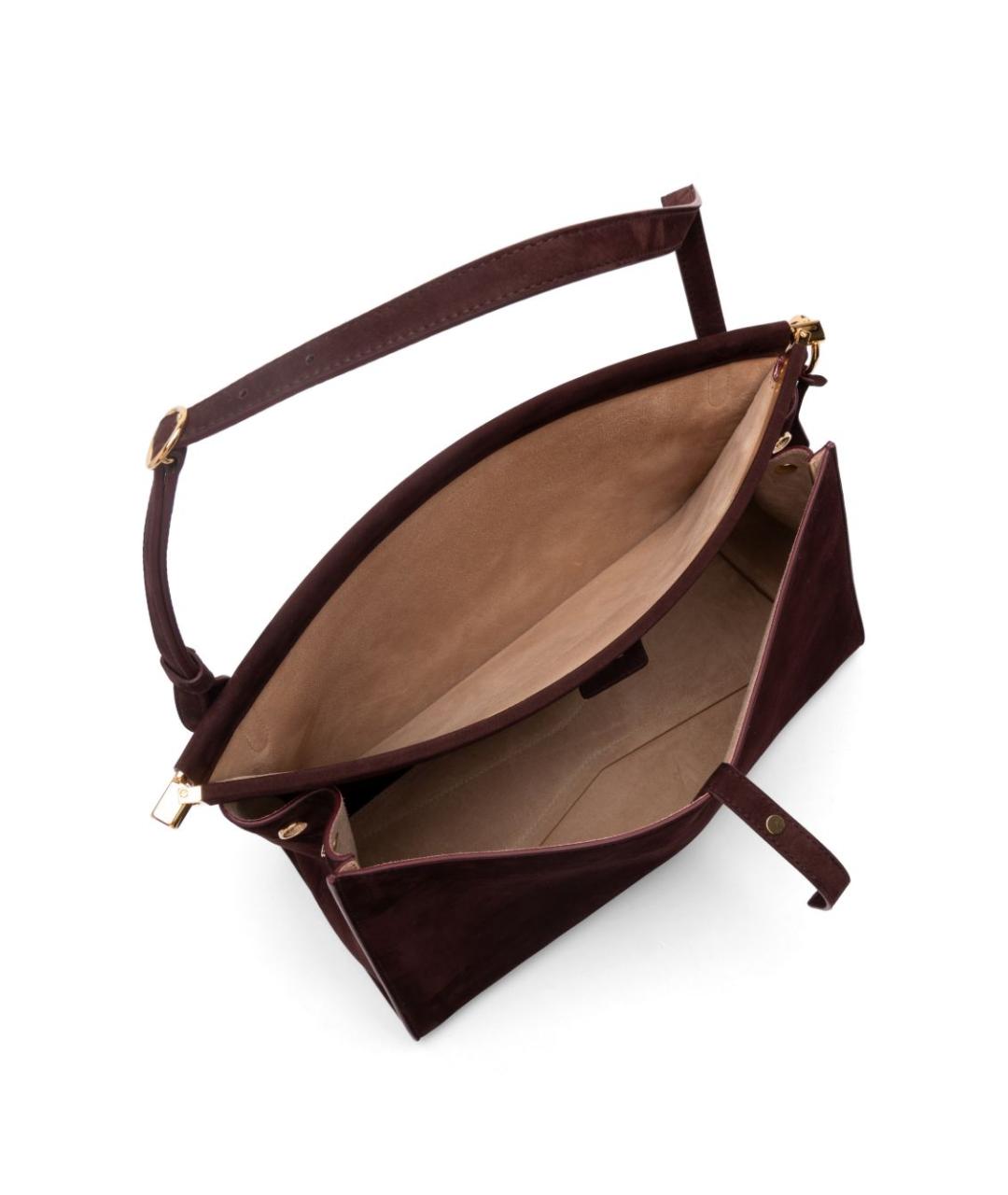 ALAIA Бордовая кожаная сумка через плечо, фото 4