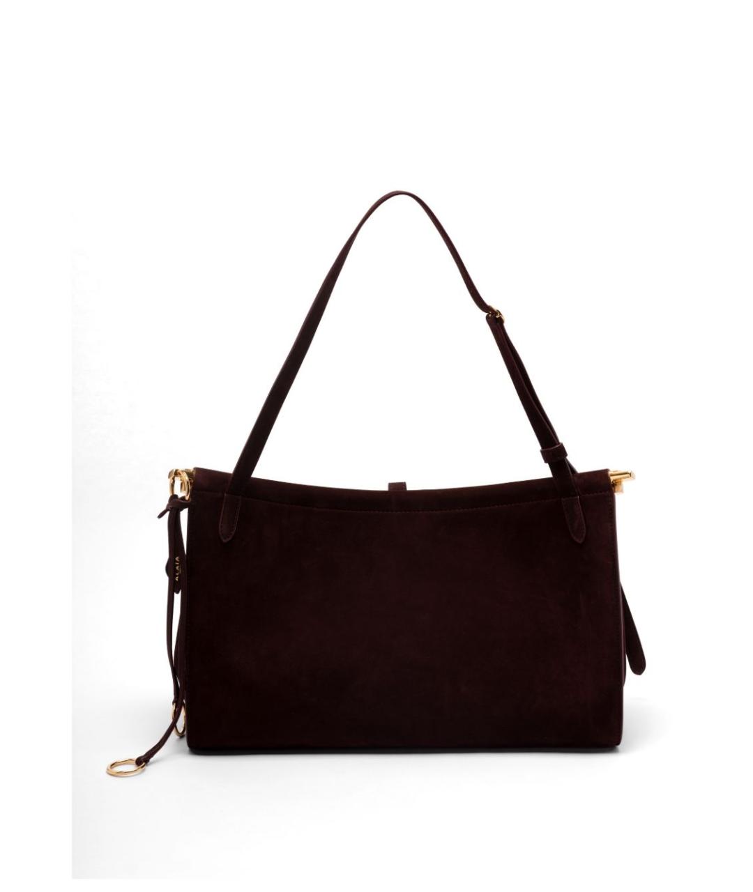 ALAIA Бордовая кожаная сумка через плечо, фото 3