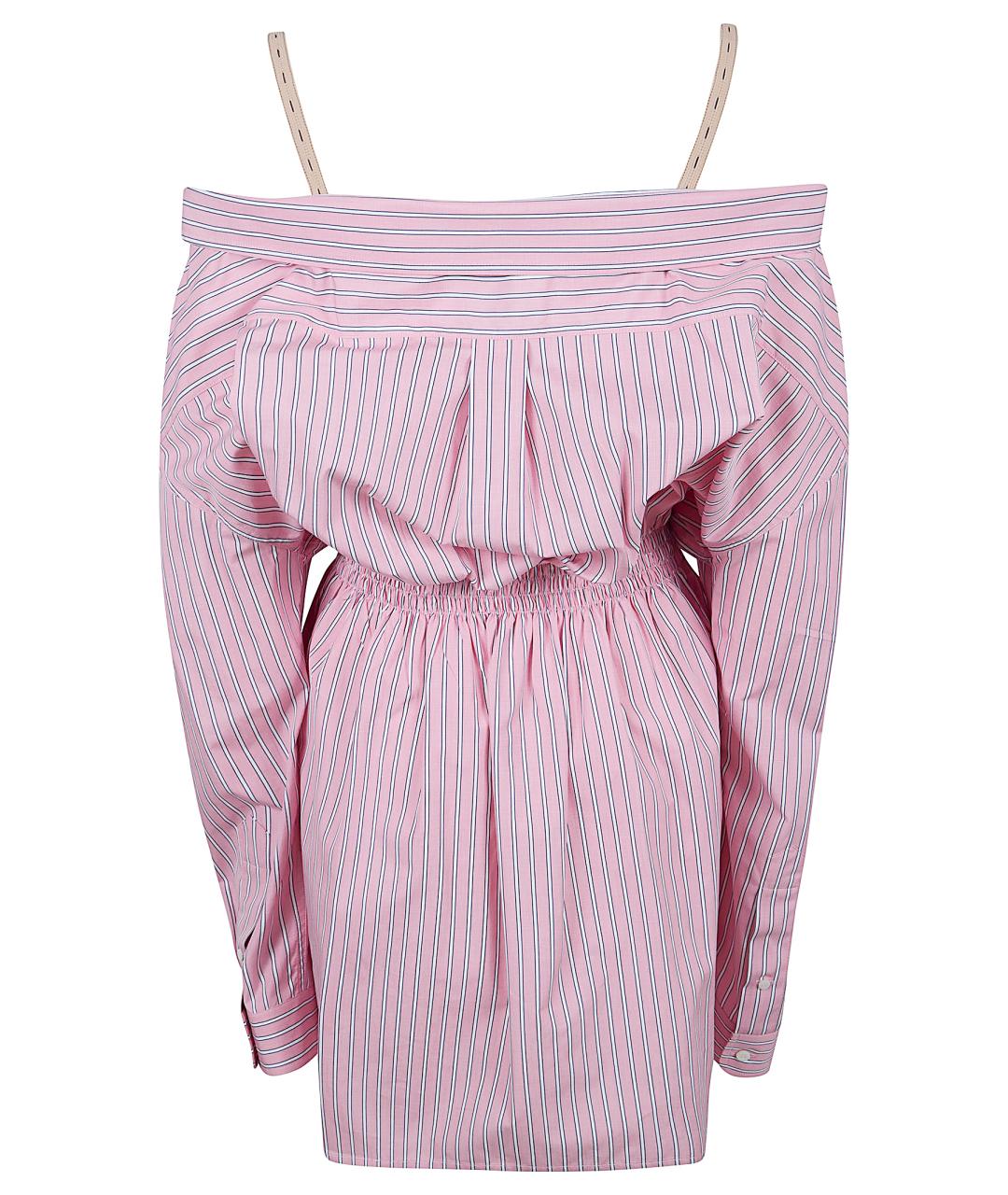 MIU MIU Розовое хлопковое повседневное платье, фото 2