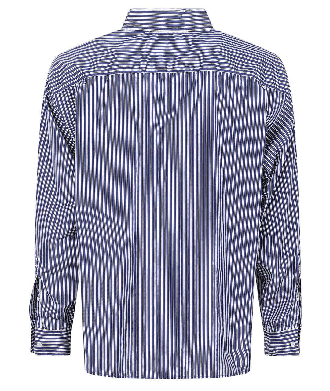 BALENCIAGA Синяя хлопковая кэжуал рубашка, фото 3