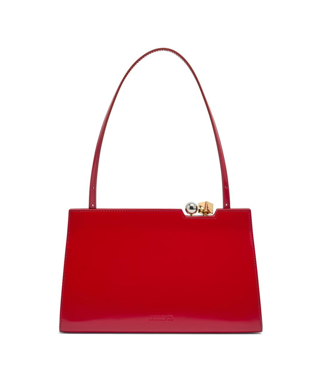 JACQUEMUS Красная кожаная сумка через плечо, фото 1