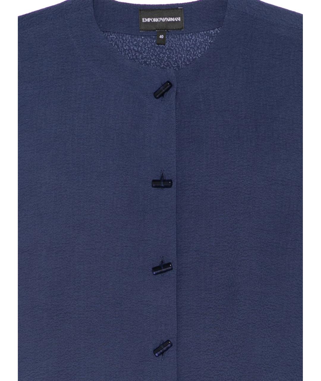 EMPORIO ARMANI Синий вискозный джемпер / свитер, фото 3