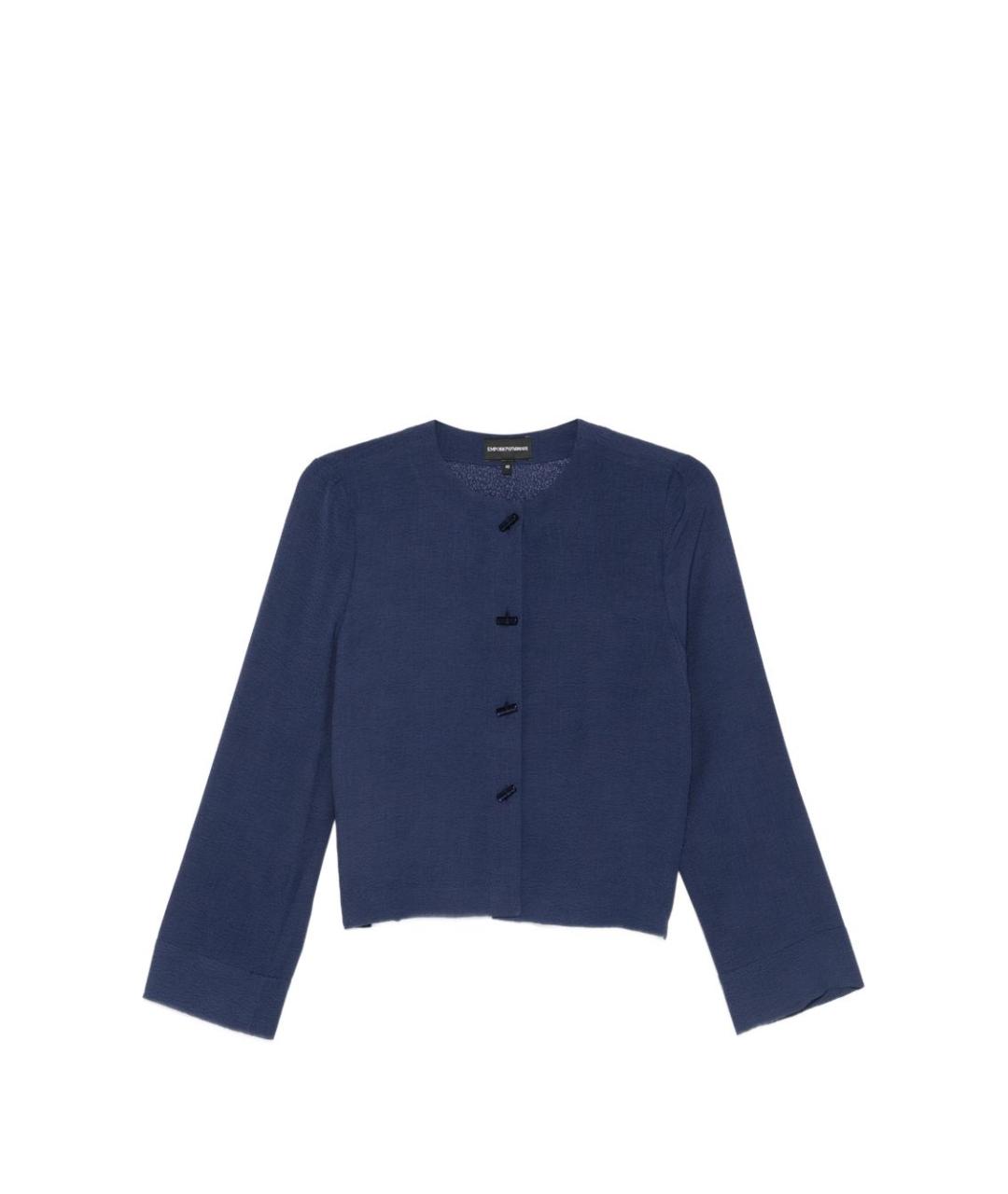 EMPORIO ARMANI Синий вискозный джемпер / свитер, фото 1