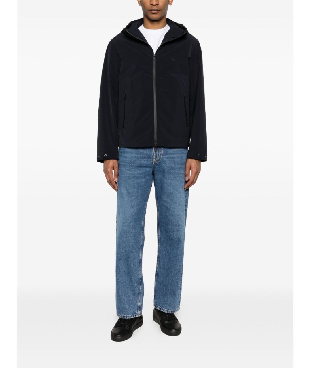 EMPORIO ARMANI Синяя хлопко-эластановая куртка, фото 5