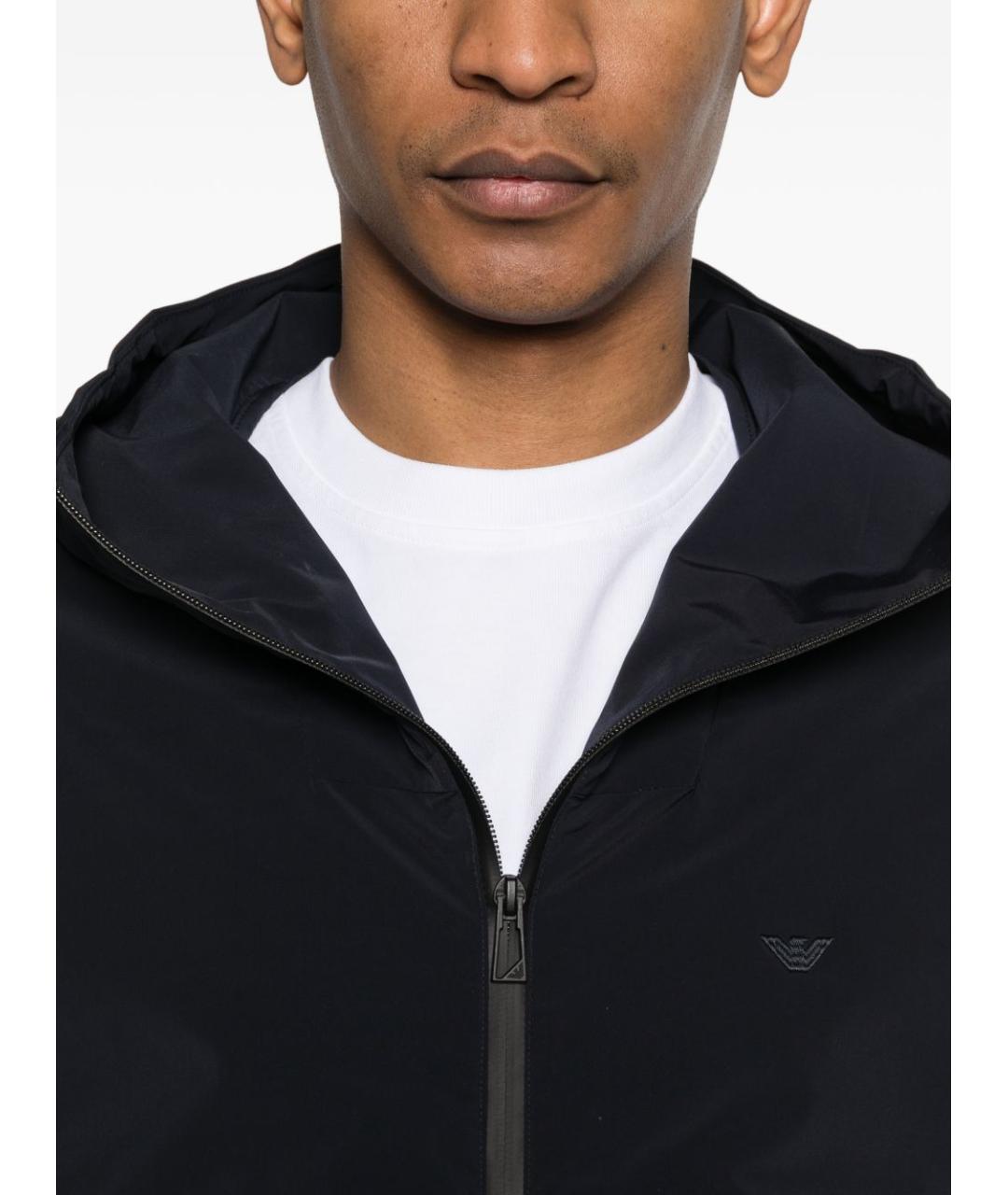 EMPORIO ARMANI Синяя хлопко-эластановая куртка, фото 4