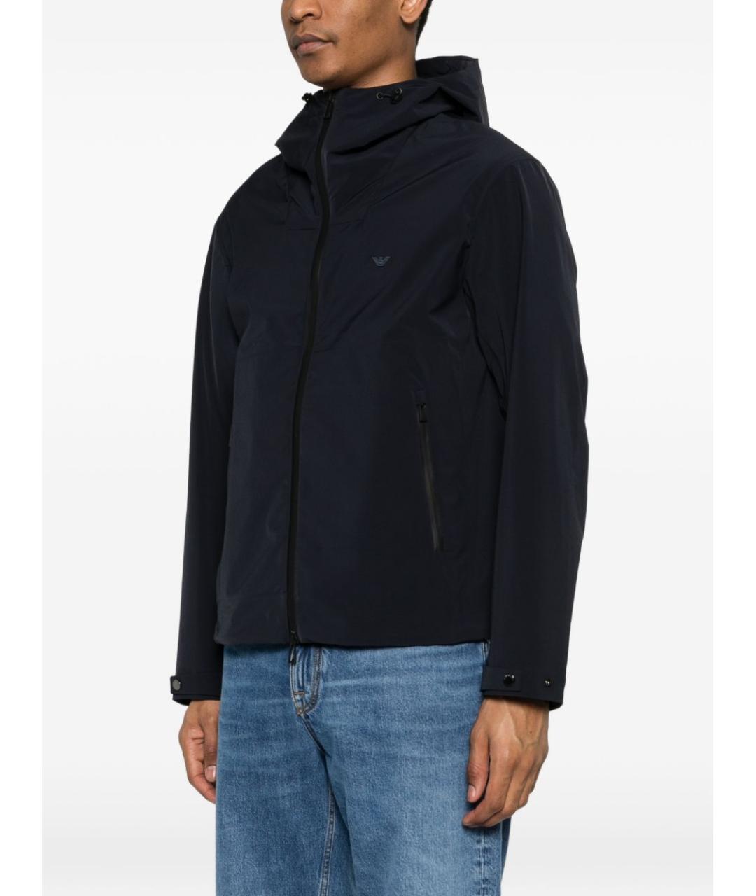 EMPORIO ARMANI Синяя хлопко-эластановая куртка, фото 3