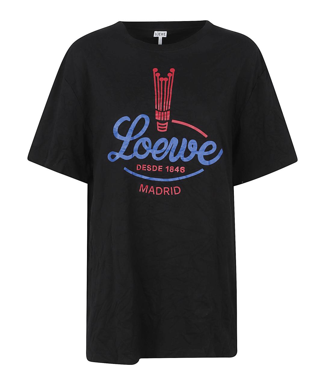 LOEWE Черная хлопковая футболка, фото 1