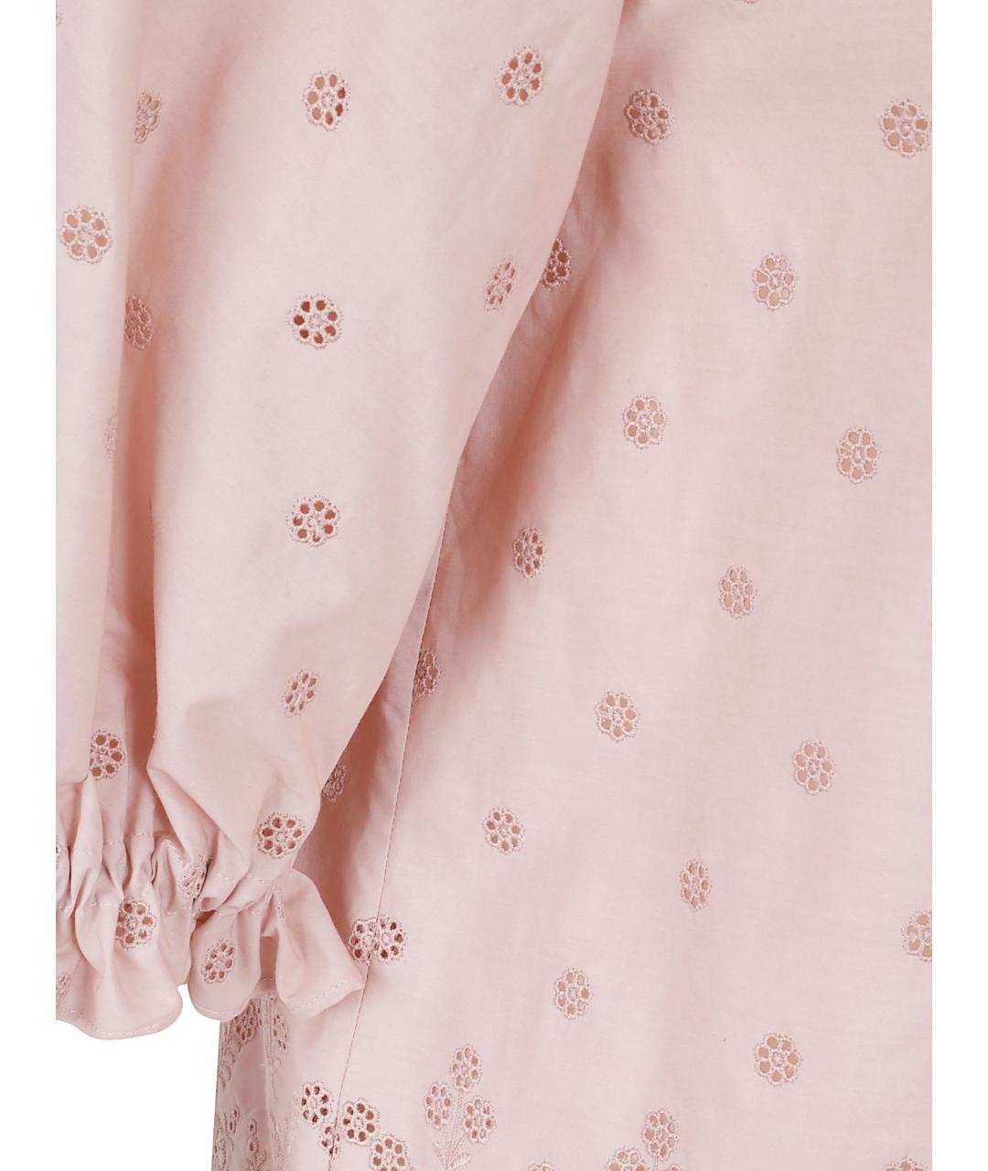 VALENTINO Розовая хлопковая блузы, фото 2