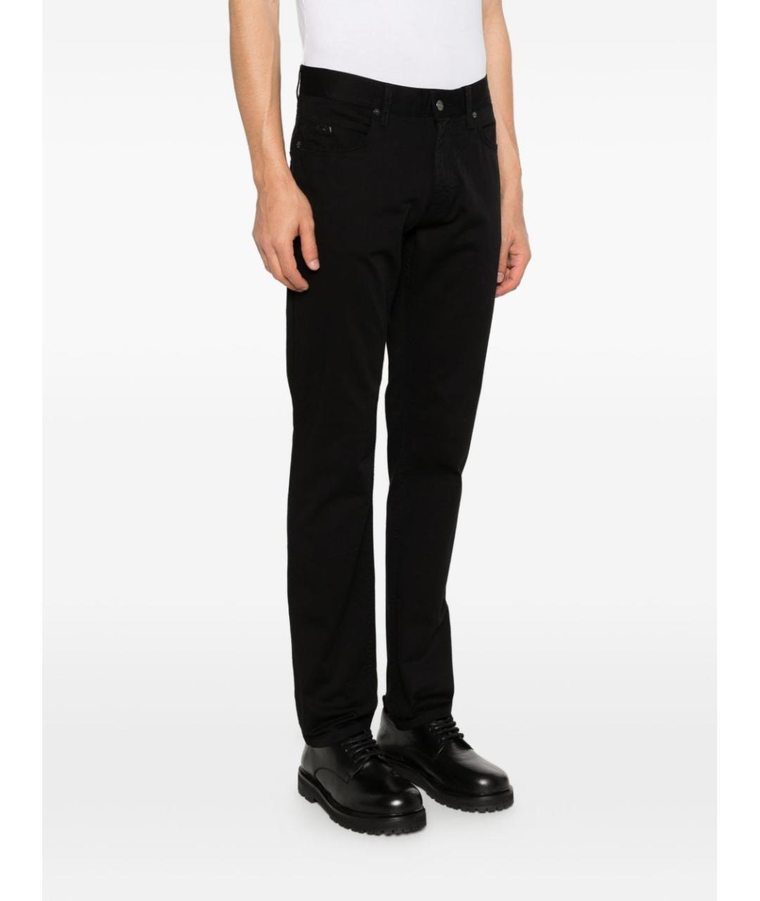 EMPORIO ARMANI Черные хлопковые прямые джинсы, фото 5