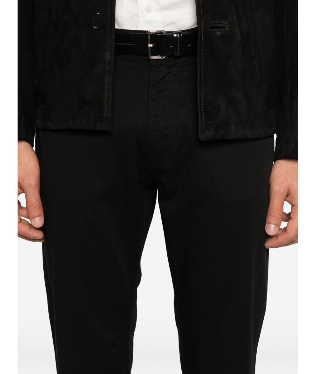 EMPORIO ARMANI Черные хлопковые прямые джинсы, фото 4