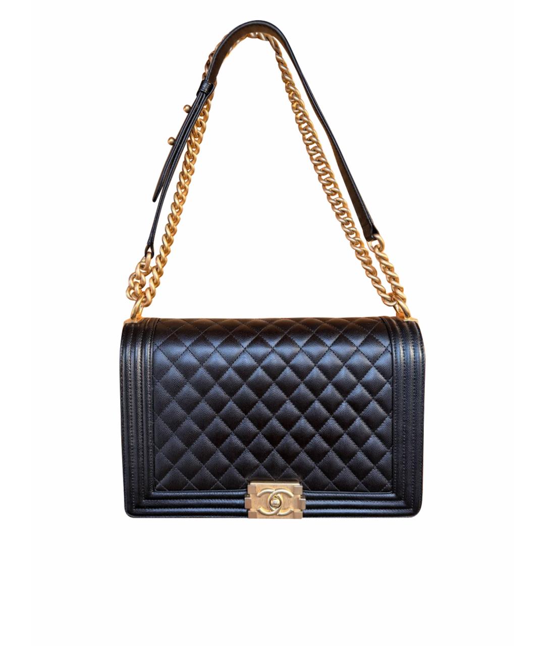 CHANEL Черная кожаная сумка через плечо, фото 1
