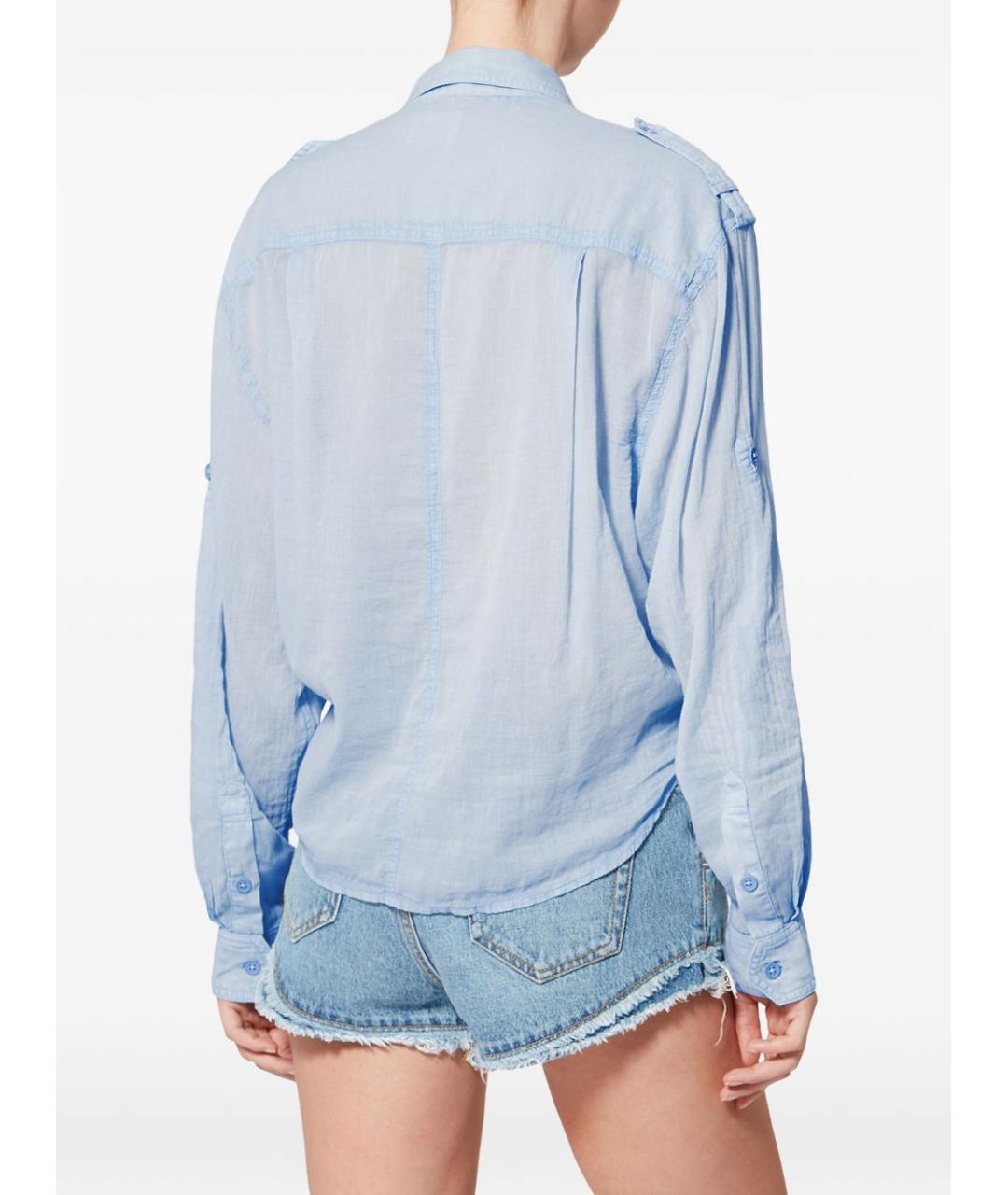 ISABEL MARANT ETOILE Голубая хлопковая рубашка, фото 4