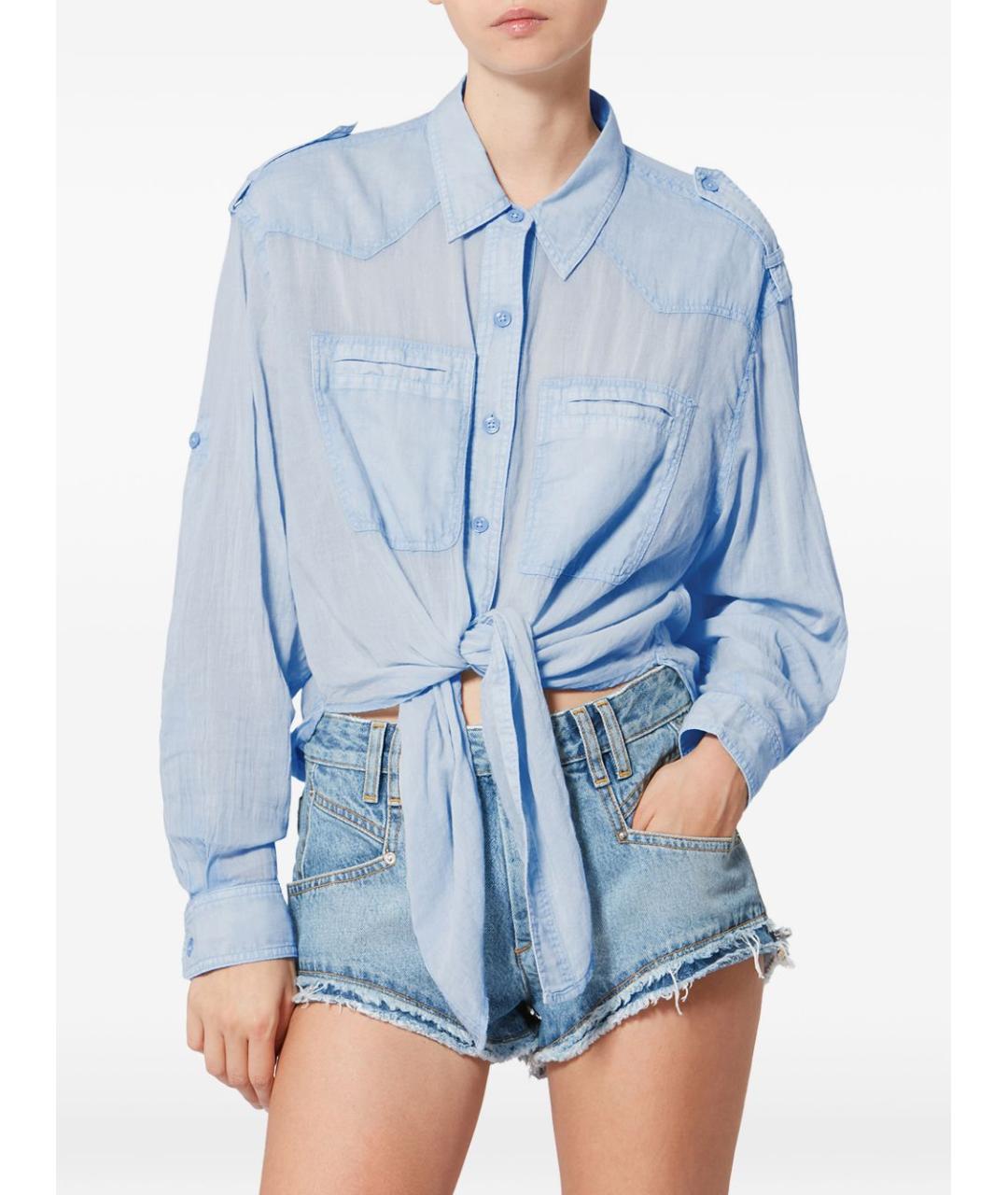 ISABEL MARANT ETOILE Голубая хлопковая рубашка, фото 2