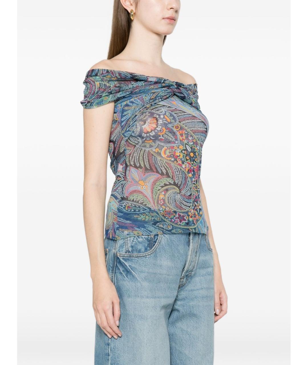 ETRO Голубая майка, фото 3