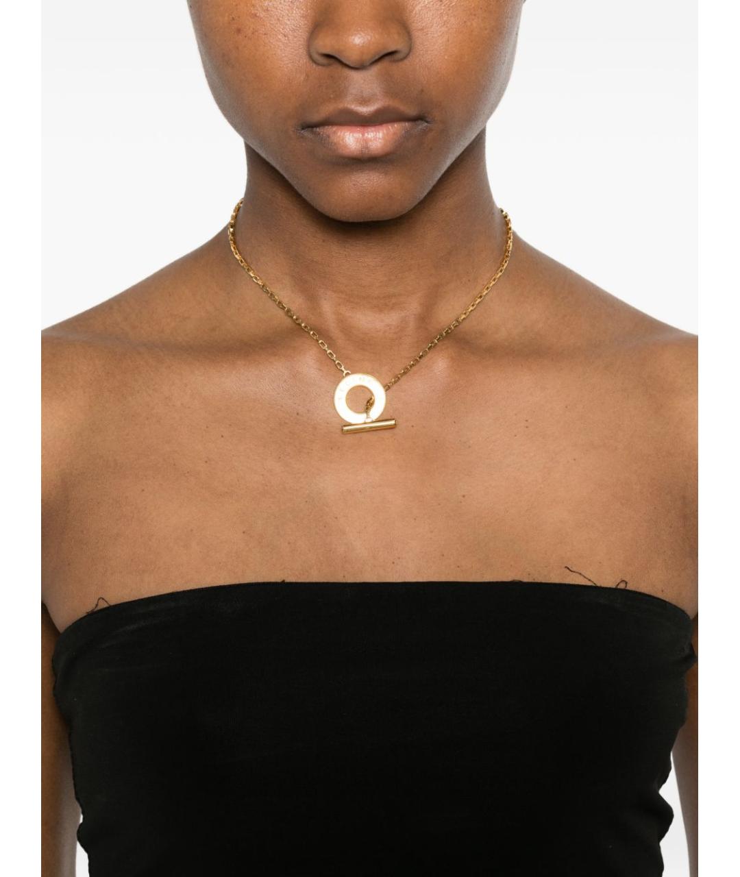 CELINE Золотая металлическая подвеска, фото 2