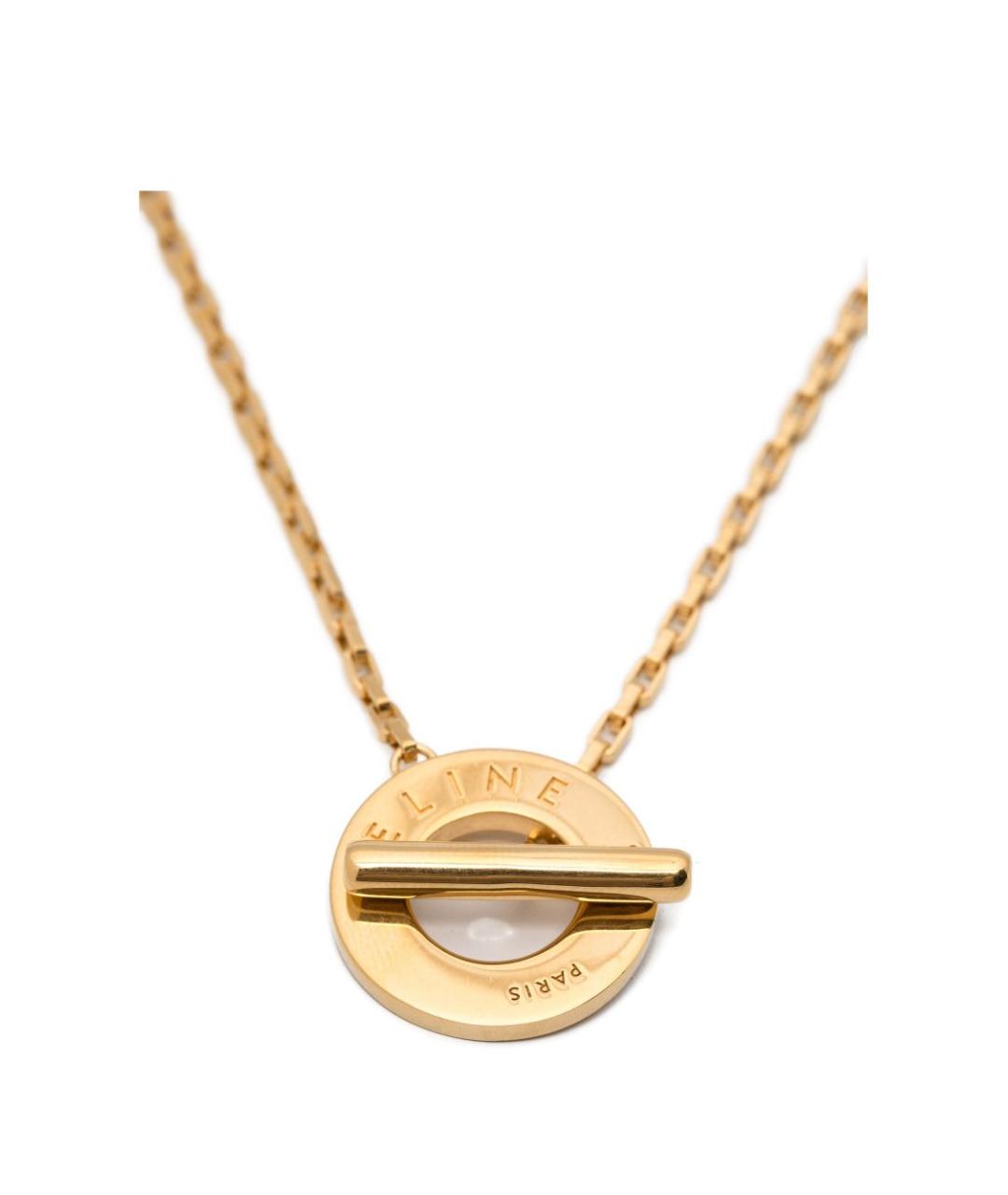 CELINE Золотая металлическая подвеска, фото 3