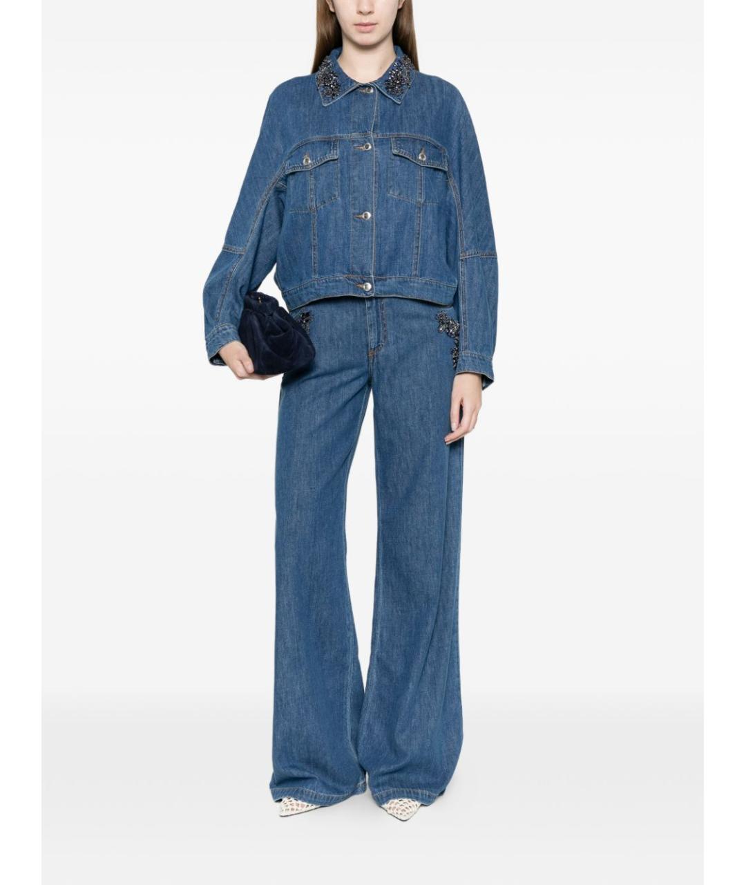 ERMANNO FIRENZE Синяя хлопковая куртка, фото 2