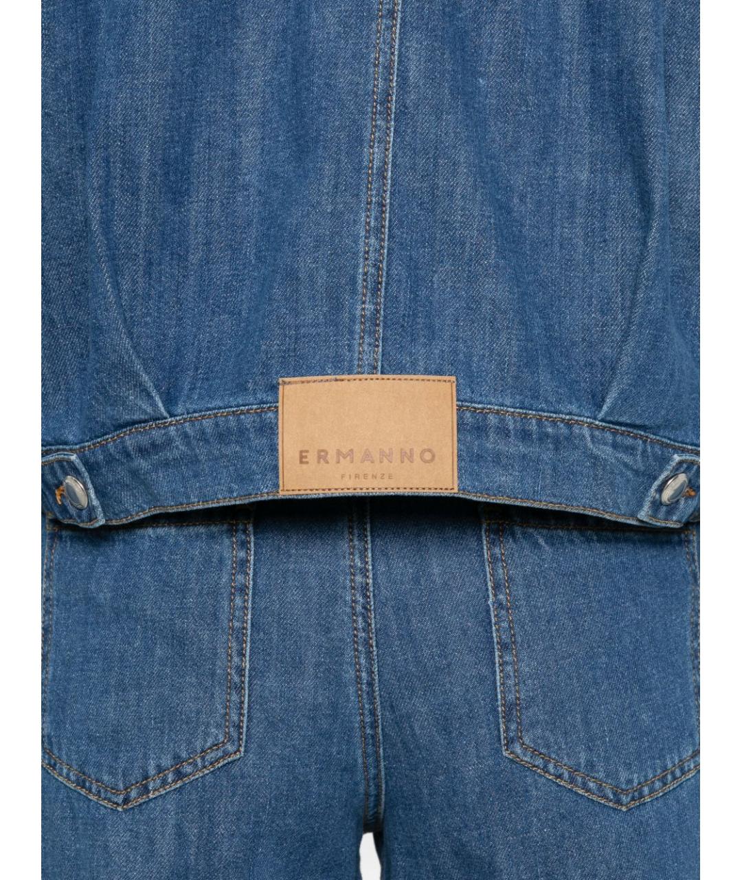 ERMANNO FIRENZE Синяя хлопковая куртка, фото 4