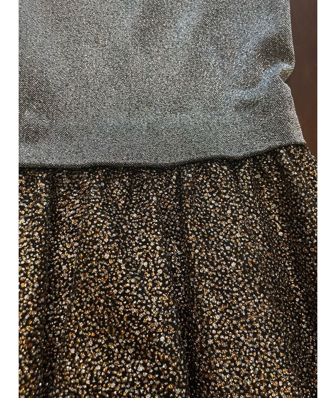 RODARTE Серебряная полиэстеровая юбка миди, фото 2