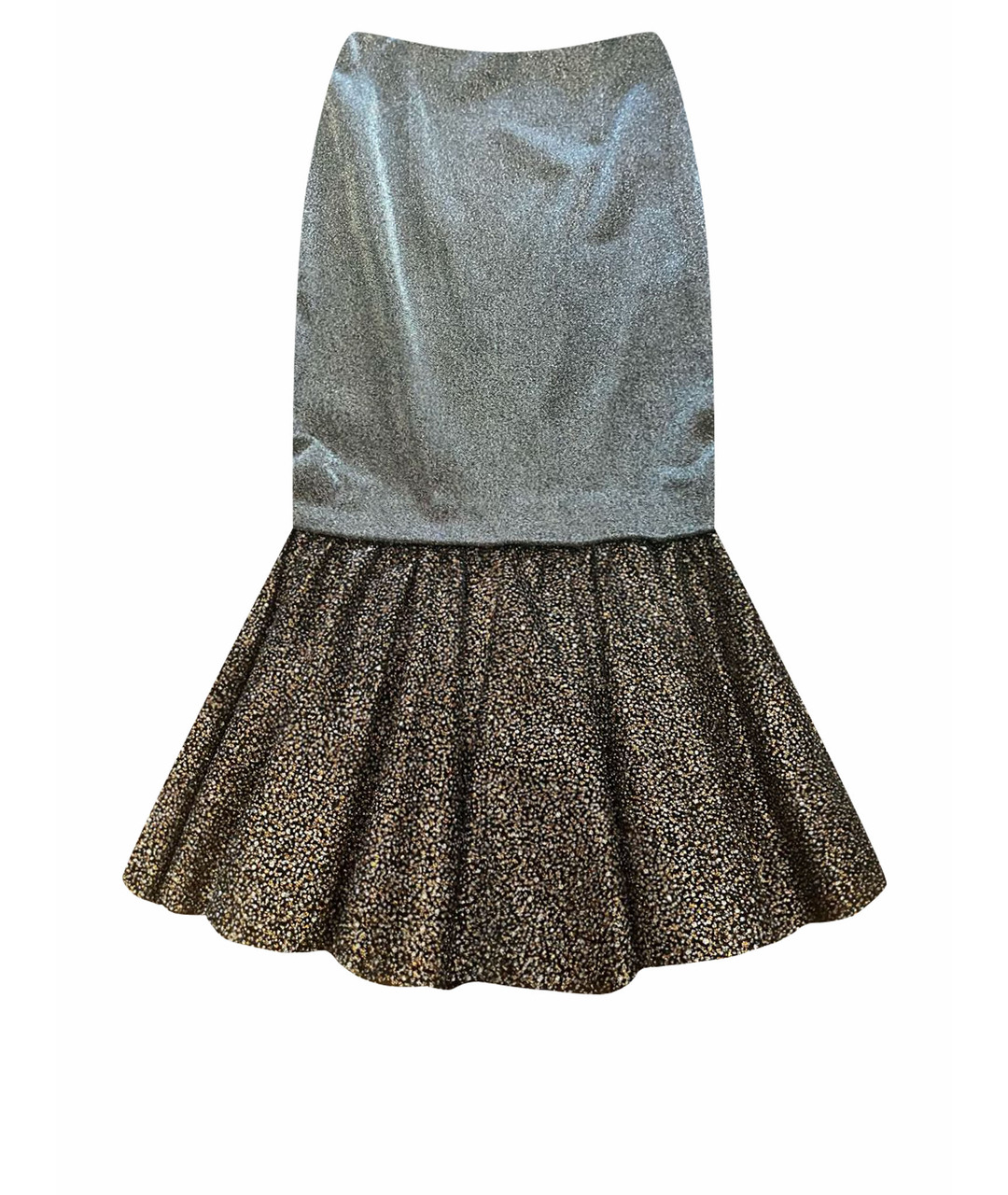 RODARTE Серебряная полиэстеровая юбка миди, фото 1