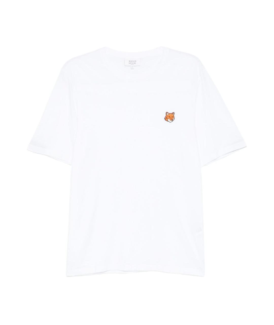 MAISON KITSUNE Белая хлопковая футболка, фото 1