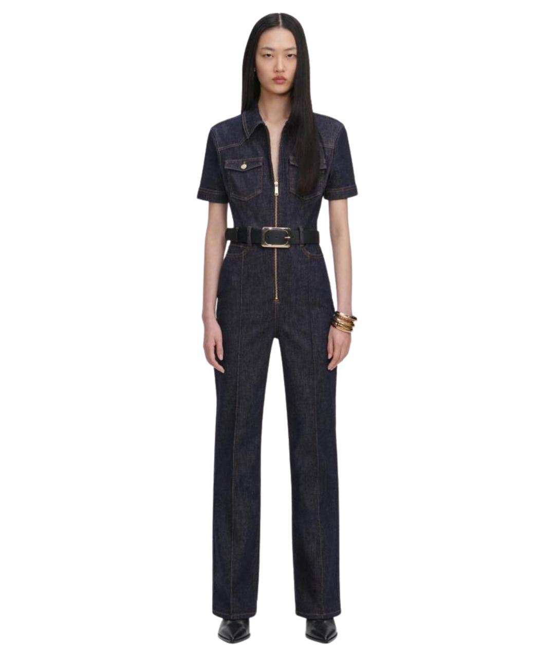 SELF-PORTRAIT Темно-синий хлопковый комбинезон, фото 1