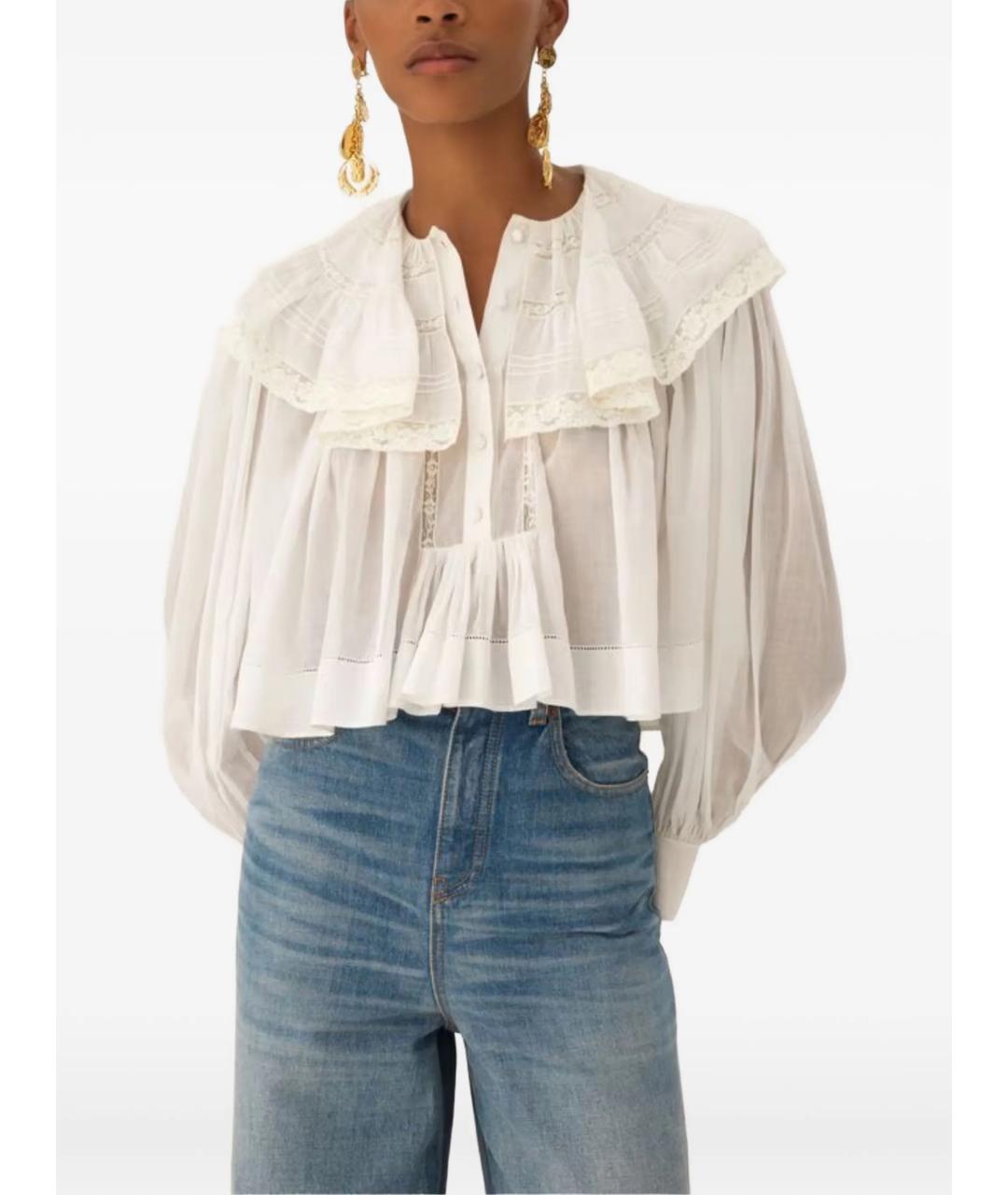 CHLOE Белая хлопковая рубашка, фото 4