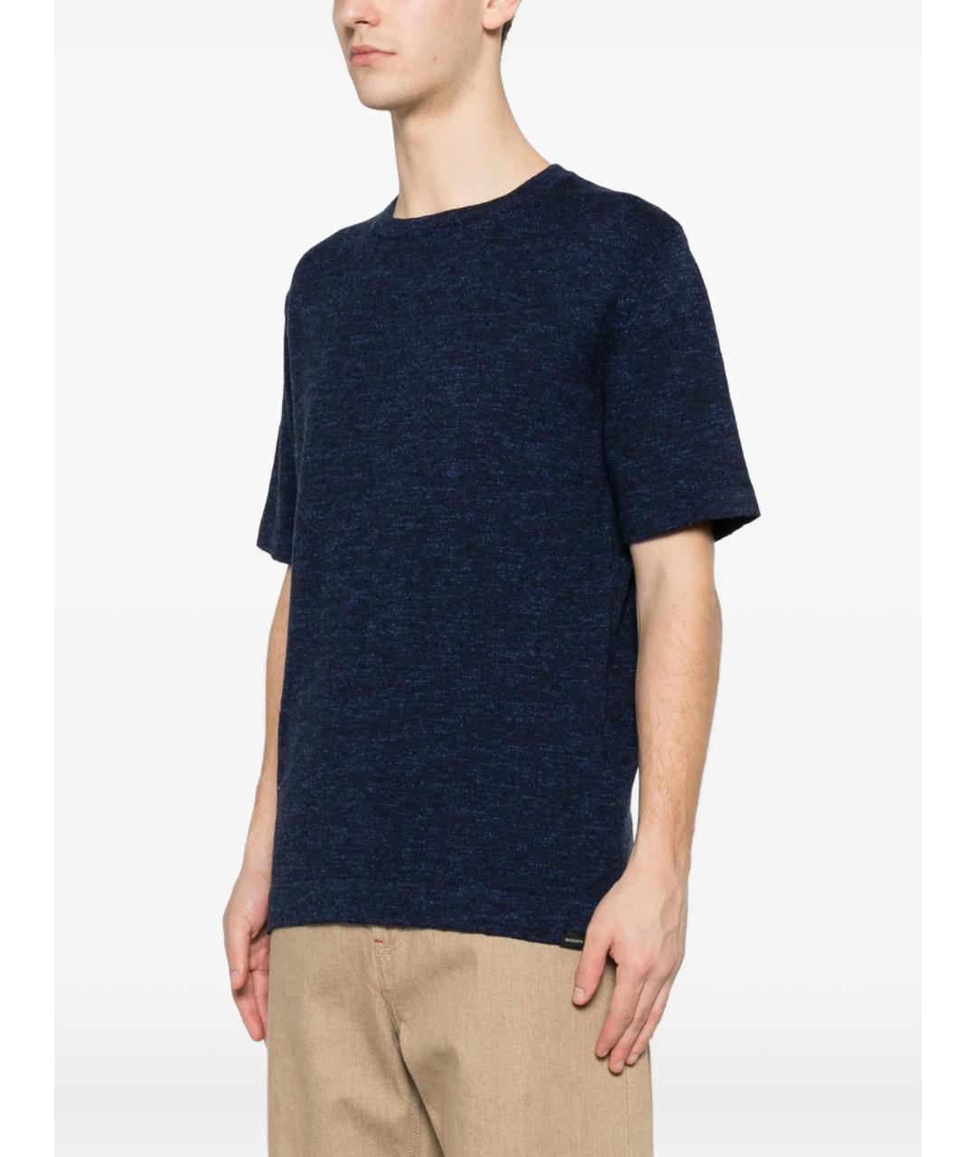 WOOLRICH Синяя хлопковая футболка, фото 3