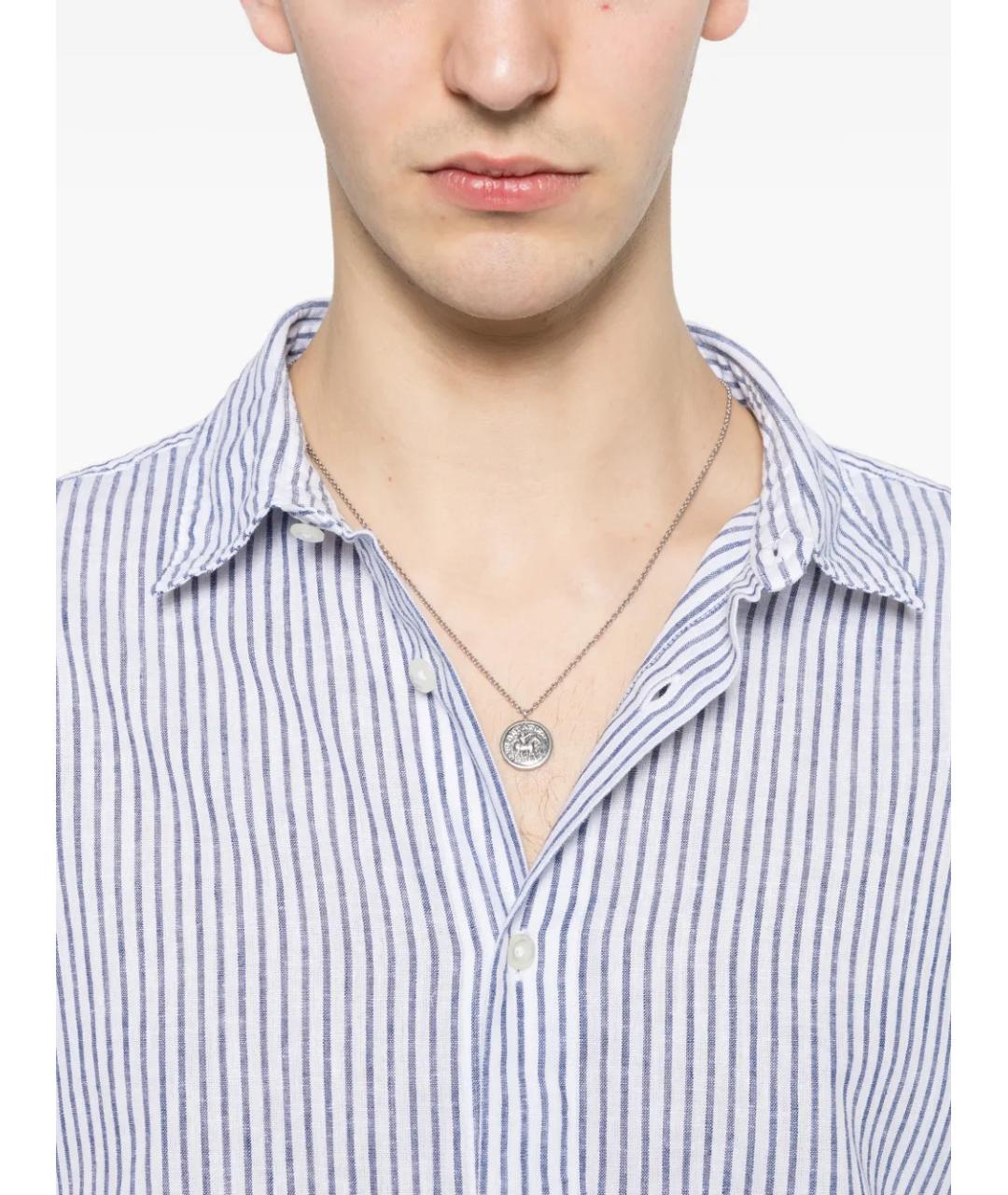 WOOLRICH Голубая льняная кэжуал рубашка, фото 5