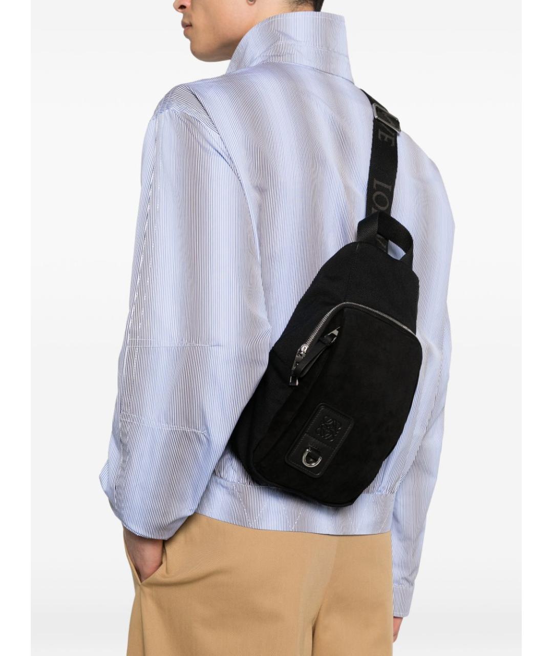 LOEWE Черный тканевый рюкзак, фото 3