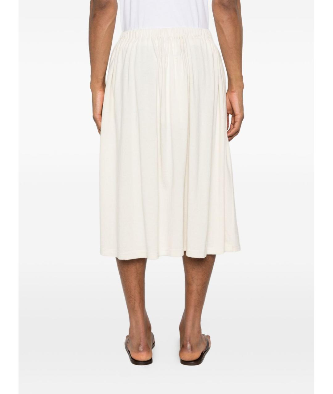 EXTREME CASHMERE Белая хлопковая юбка миди, фото 4