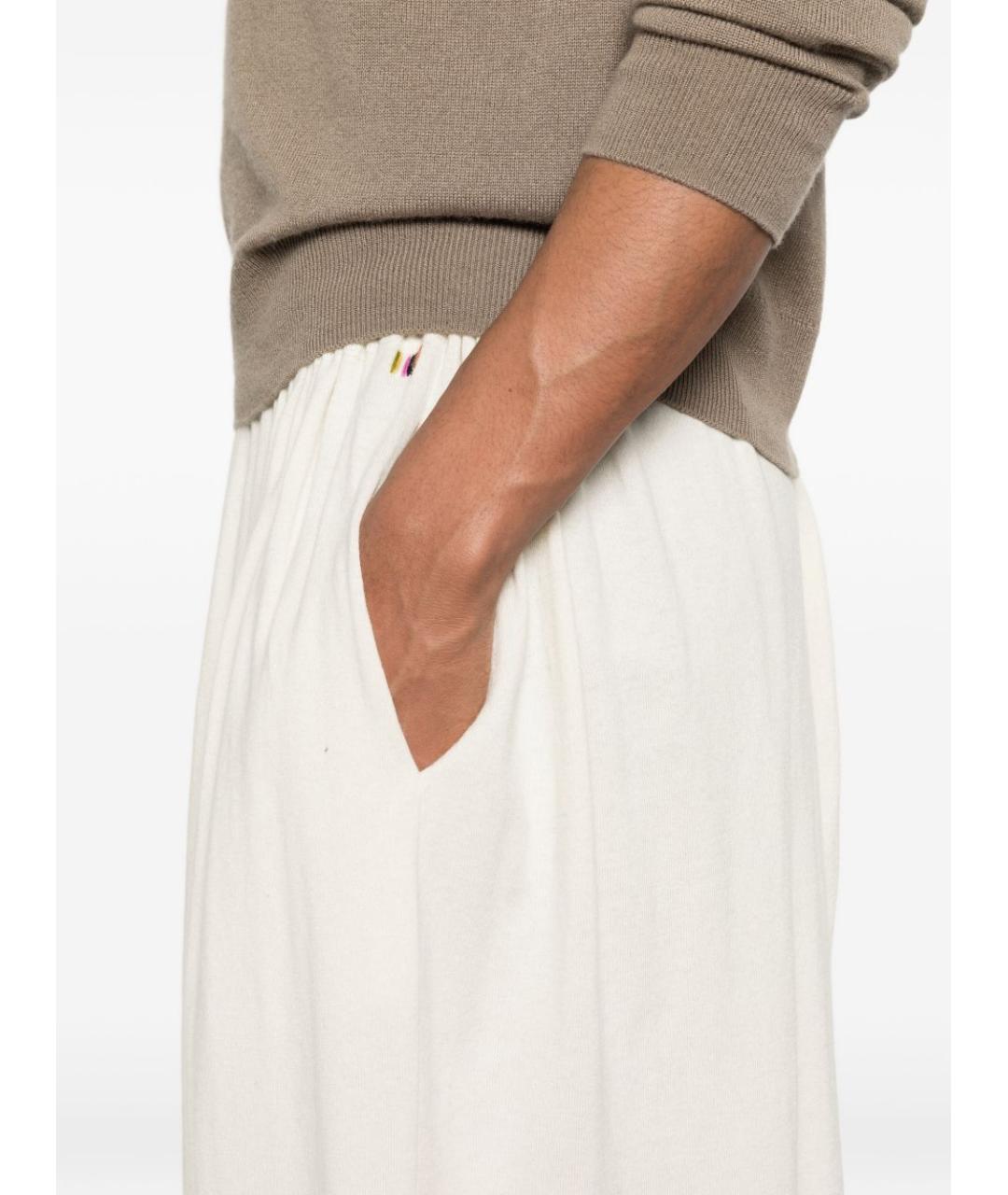 EXTREME CASHMERE Белая хлопковая юбка миди, фото 5